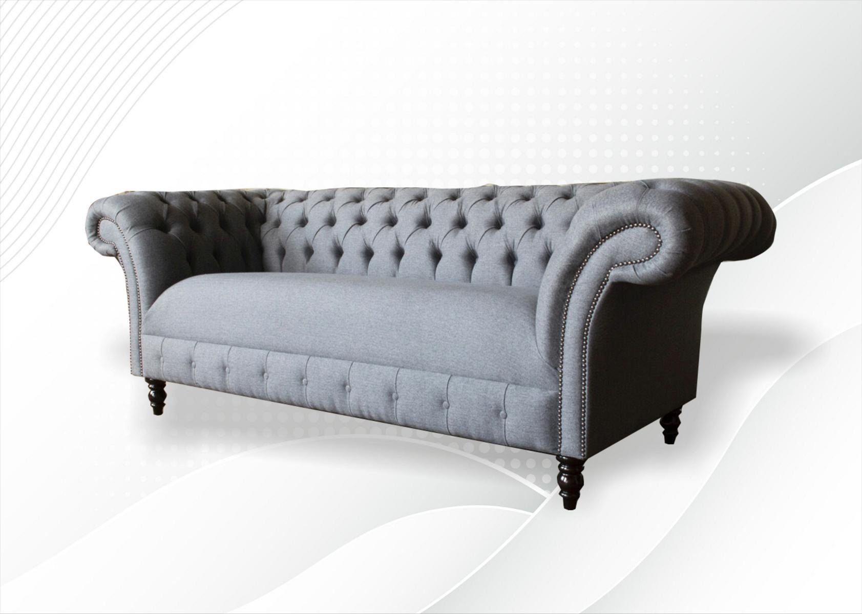 JVmoebel Sofa, xxl Big Sofa 3 Sitzer Couch Chesterfield Polster Sitz Stoff Textil