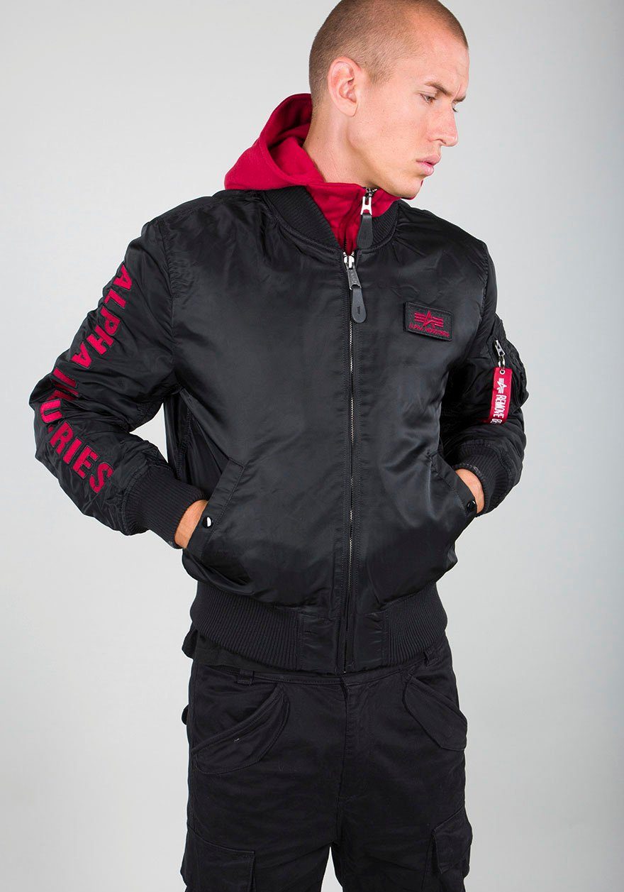 Alpha Industries Bomberjacke MA-1 black/red D-TEC SE 94