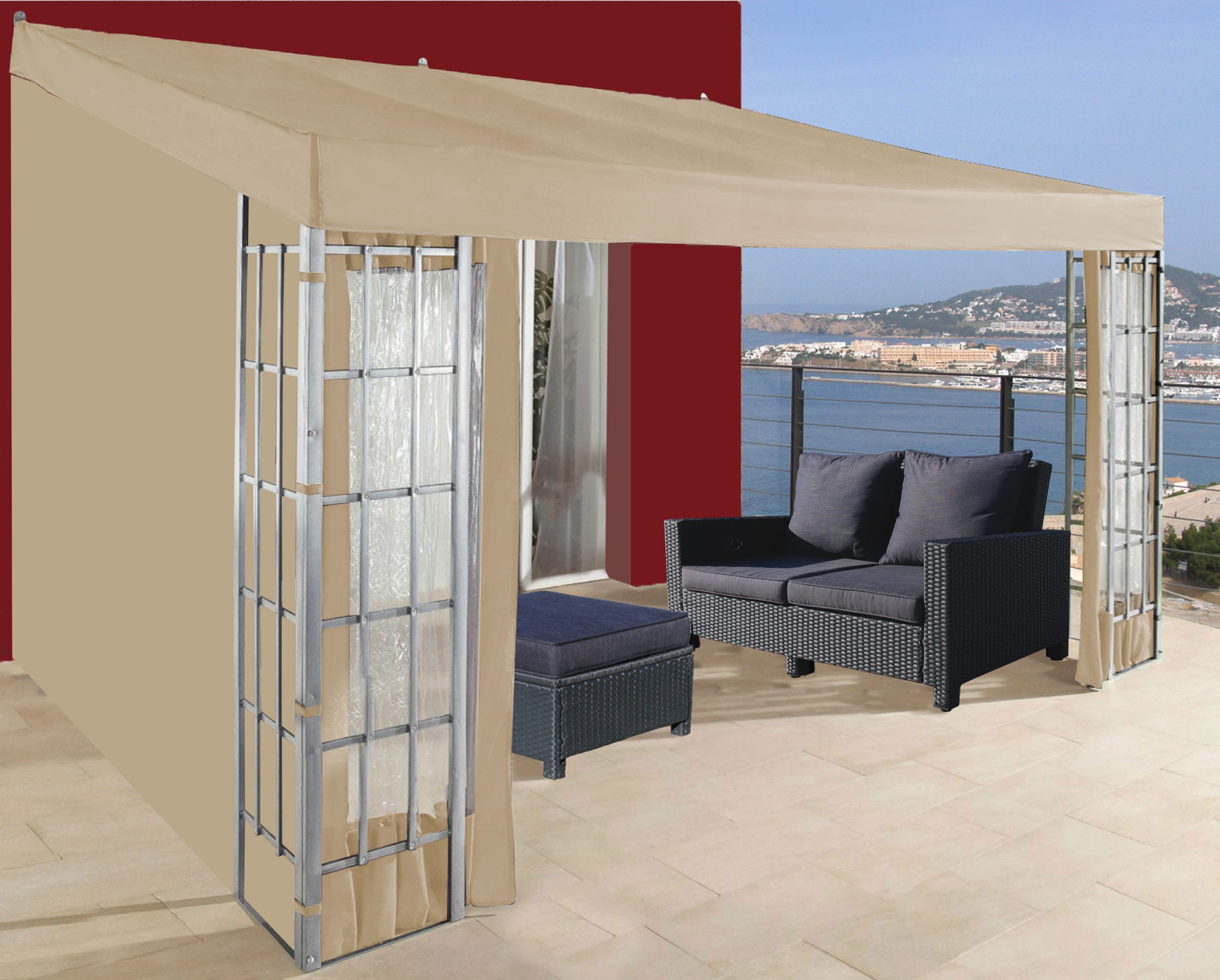 Quick Star Anbaupavillon Rank Anbau 3x4m günstig online kaufen