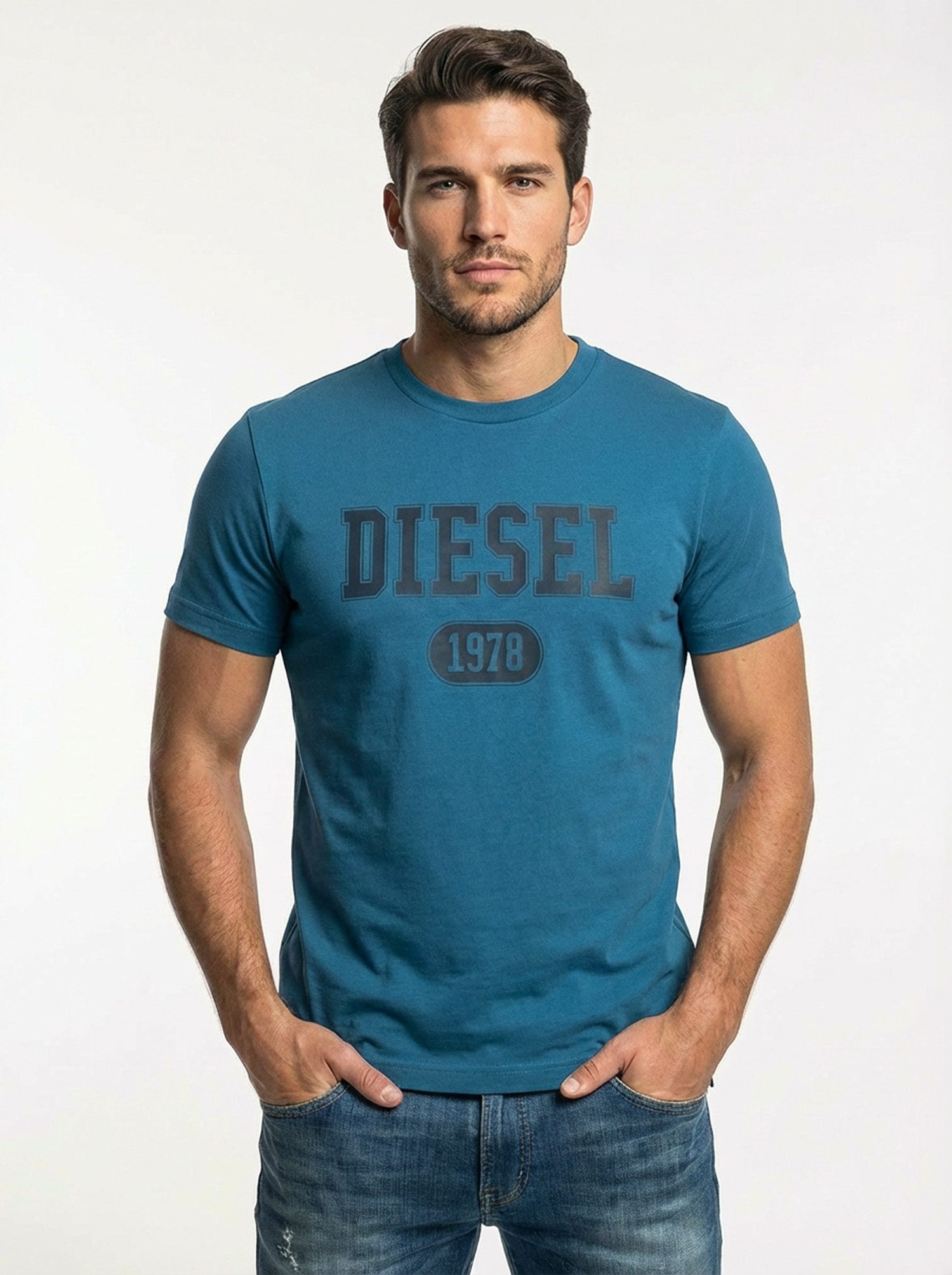Diesel Rundhalsshirt Slim Fit Logo Shirt - T-DIEGOR 1-A günstig online kaufen