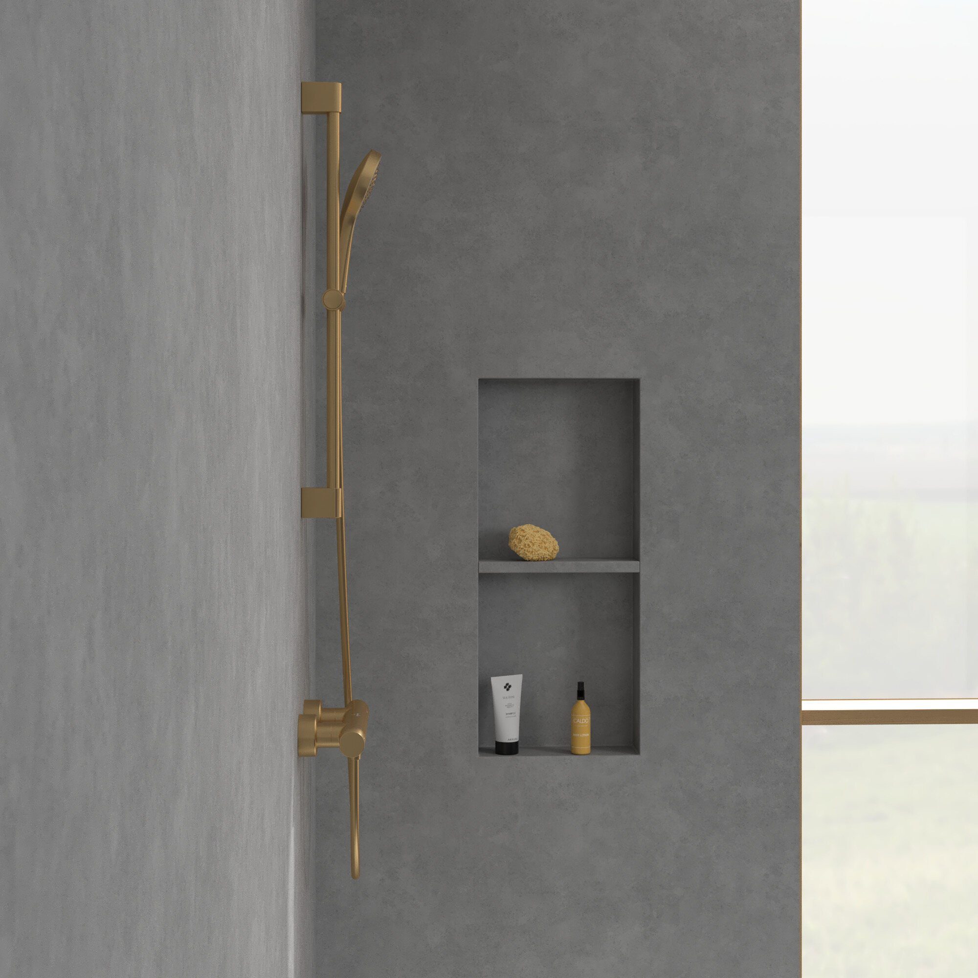 Villeroy & Boch Brausethermostat Universal Taps & Fittings Duschthermostat, Rund - Brushed Gold