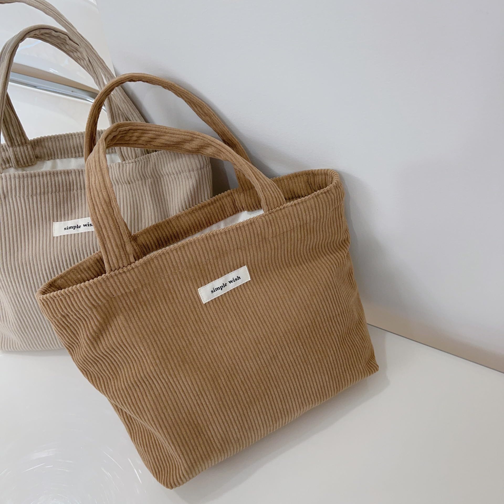 Zaewry Umhängetasche Damen-Mini-Umhängetasche, modische und süße Handtasche, Cord-Tote-Bag, geeignet für Einkaufen, Schule und Arbeit. – Bild 3 von 5