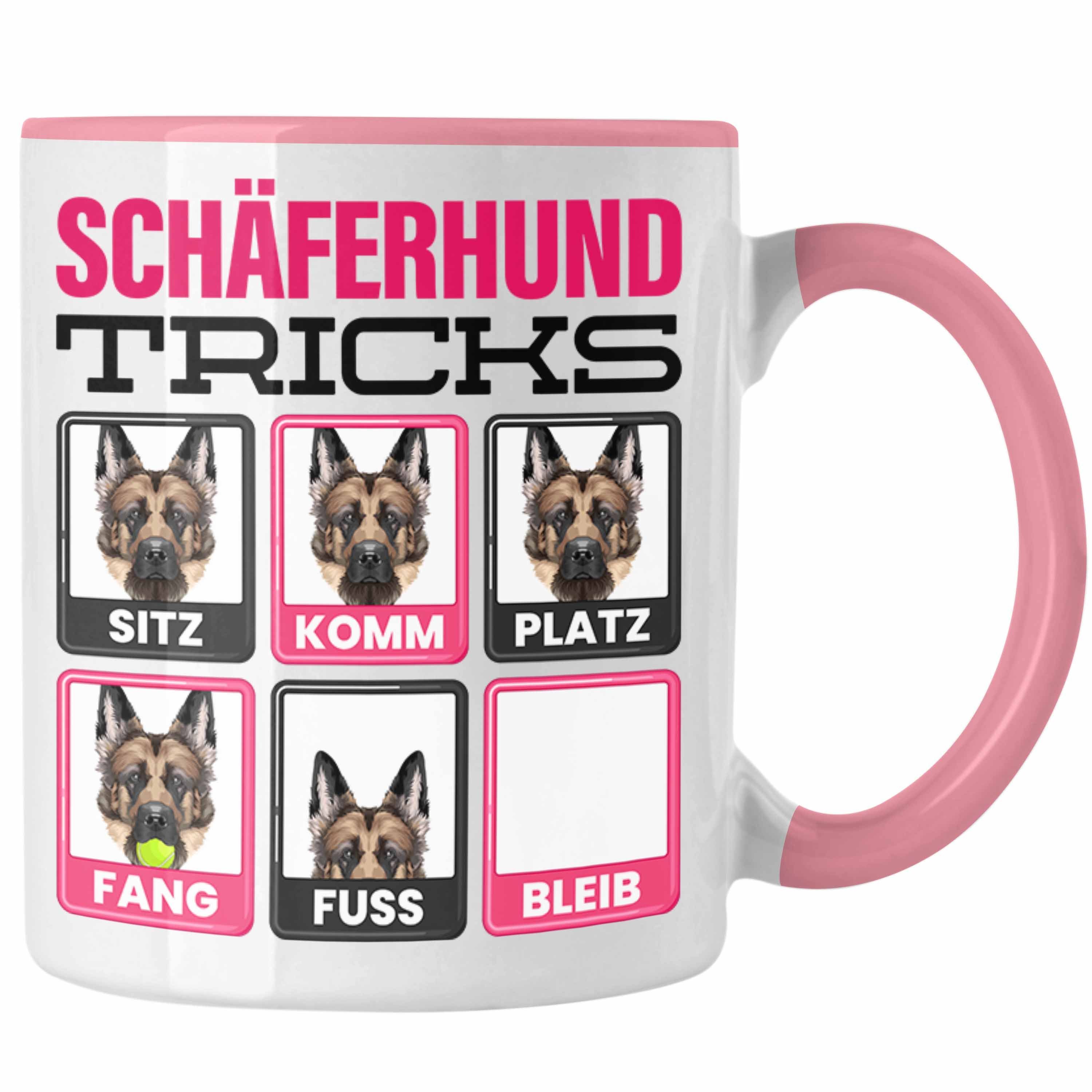Trendation Tasse Schäferhund Rosa Besitzer Geschenk Schäf Lustiger Geschenkidee Tasse Spruch