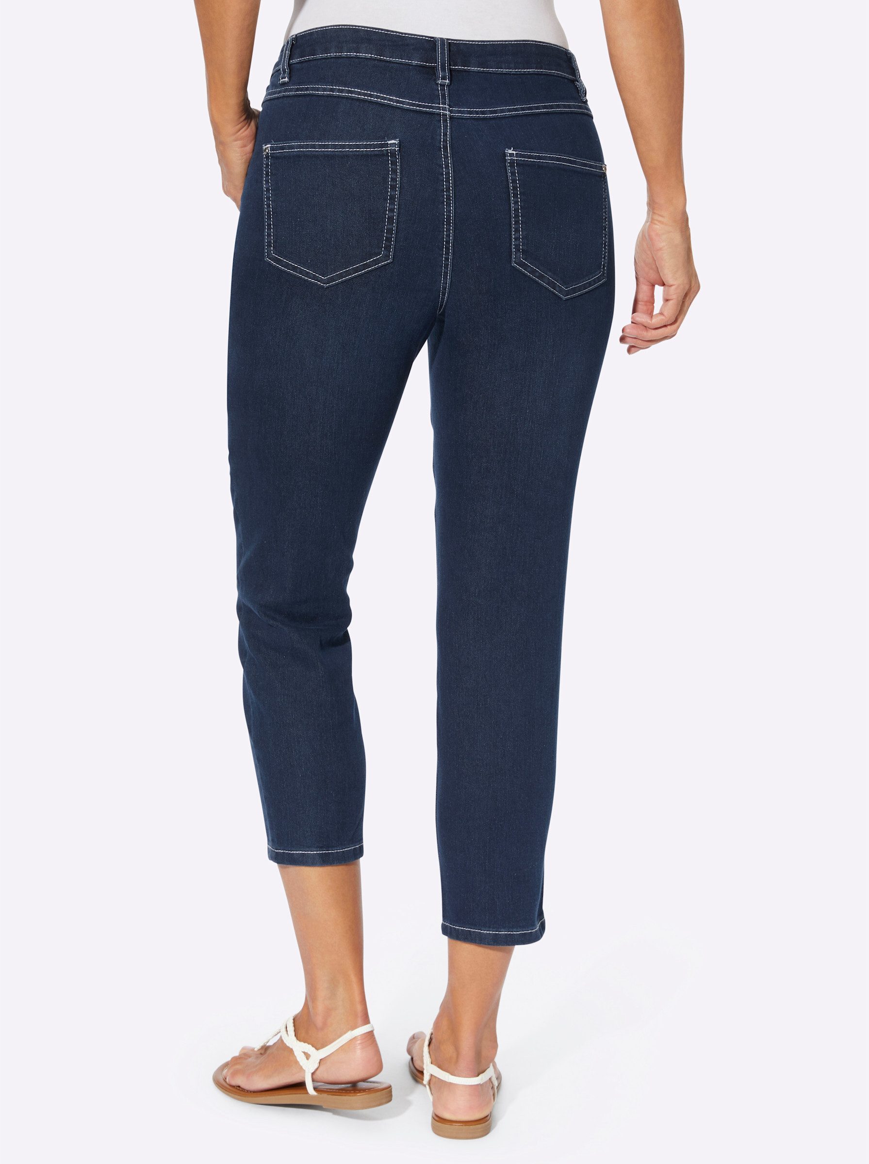 Witt Bequeme Jeans 7/8-Jeans leicht vertieft