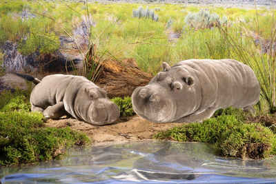 Kösen Kuscheltier Nilpferd Flusspferd Hippo 35 cm liegend (Plüschtiere Nilpferde Stofftiere Hippos Plüschhippo Stoffnilpferd)
