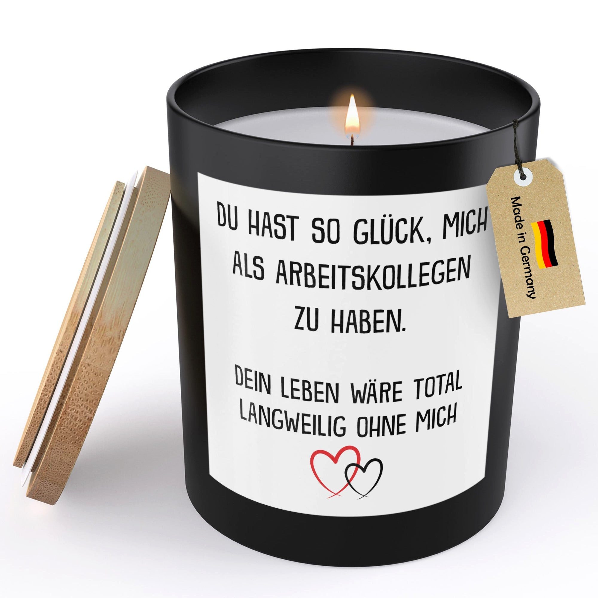 22Feels Duftkerze Deko Wichteln Geschenk Arbeitskollegin von Mann Lustigs Büro Frauen, MADE IN GERMANY, Europäisches Sojawachs, Handgegossen
