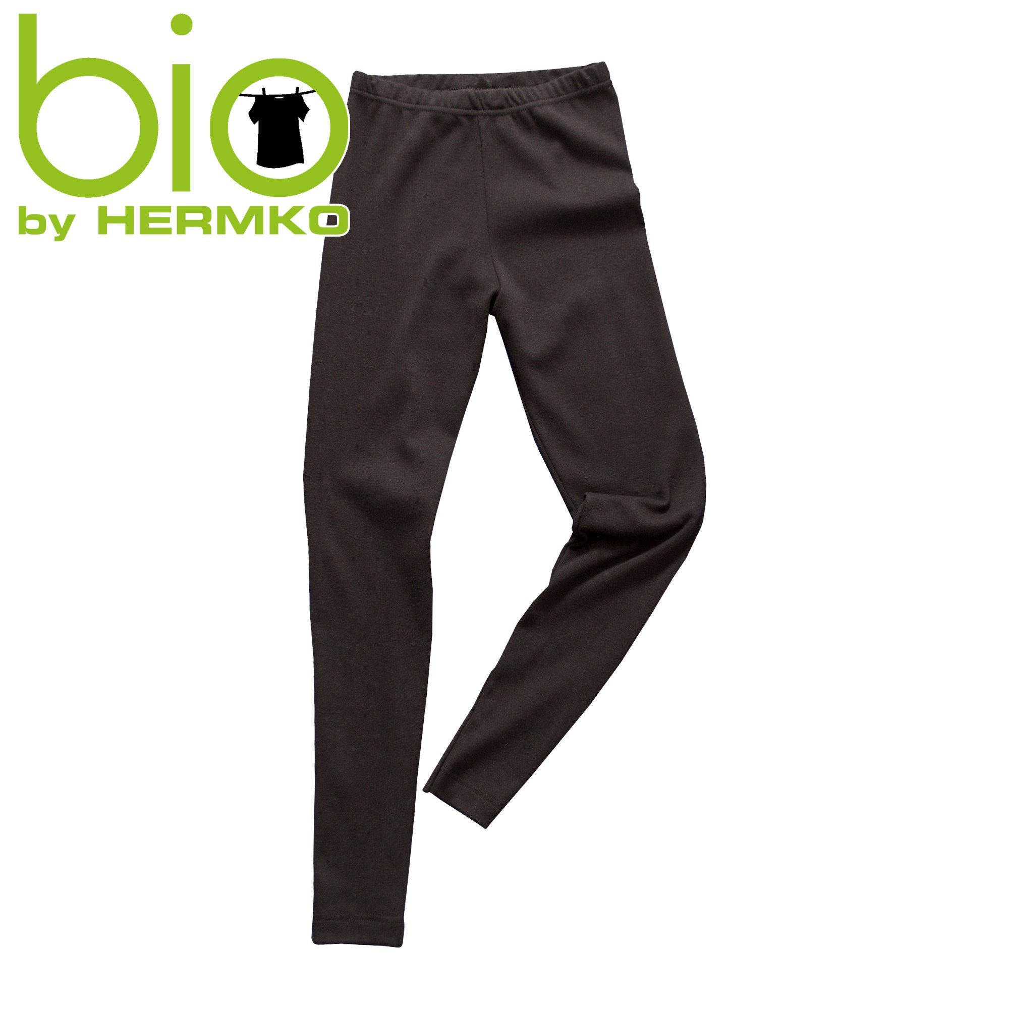 schwarz 2720 3er Legging Pack Leggings Kinder Bio-Baumwolle HERMKO aus