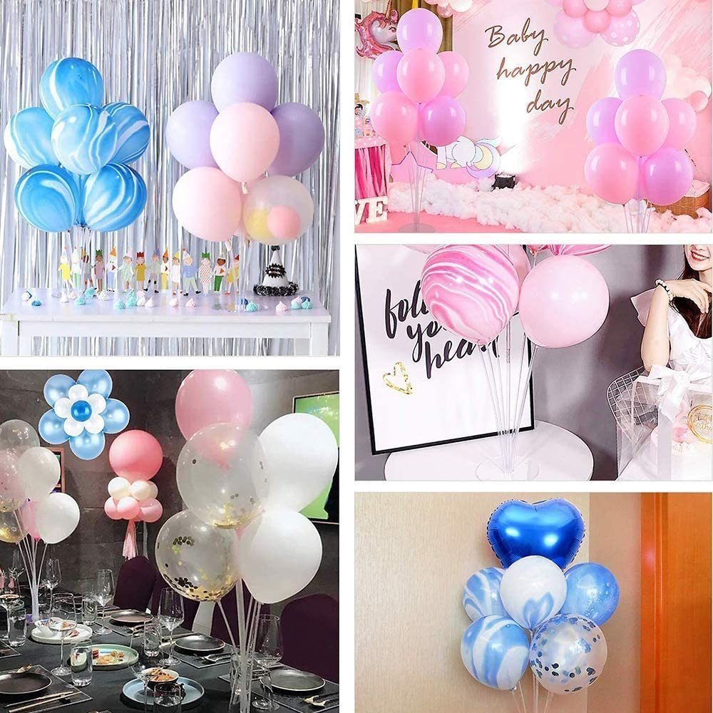 mit GelldG Sets Kunststoffständer Ballonständer Ballon-Bouquet 4 Ballonhalter