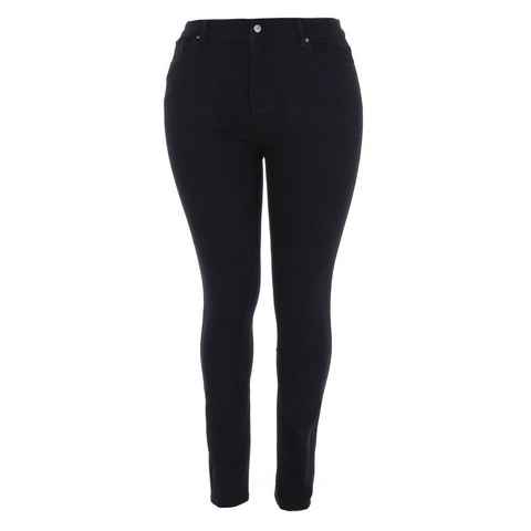 Ital-Design Skinny-fit-Jeans Damen Elegant Stretch Skinny Jeans in Schwarz