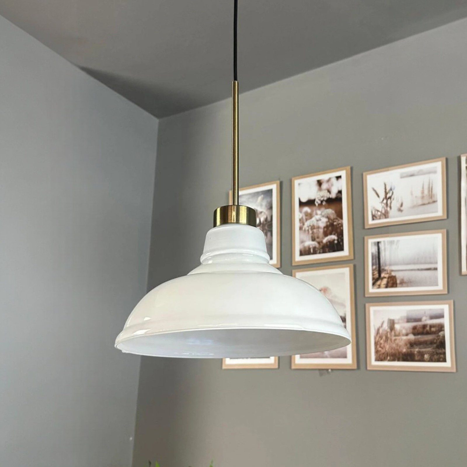 Bamyum Pendelleuchte Vishi Einzelner Glas-Kronleuchter Retro Pendelleuchte, günstig online kaufen