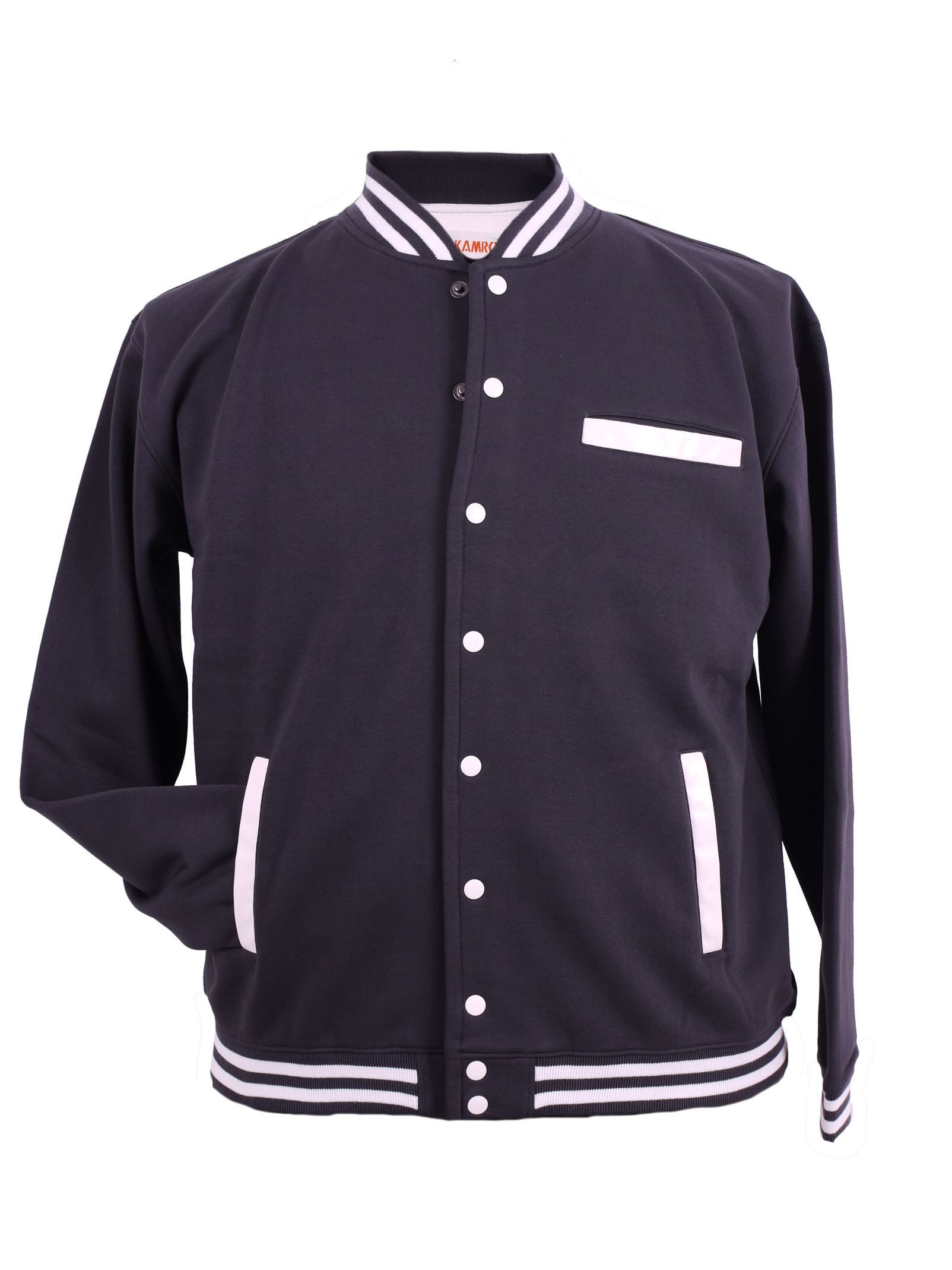 KAMRO Blouson College Jacke in großen Größen von Kamro, Grau