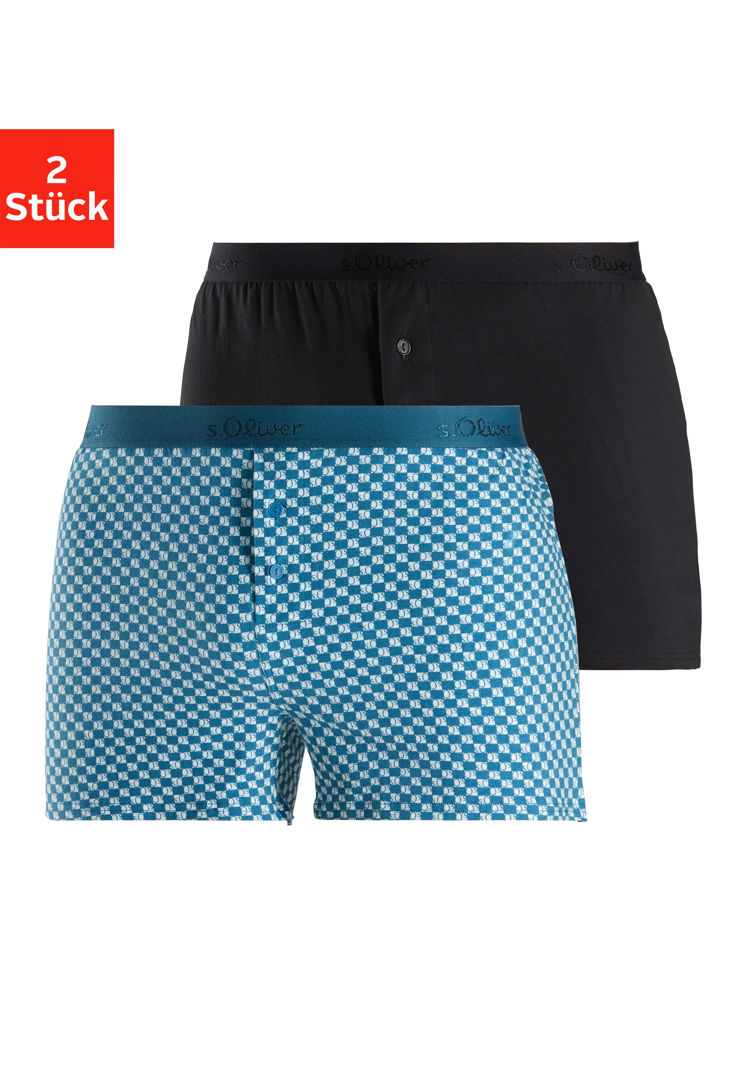 s.Oliver Weiter Boxer (Packung, 2-St) unifarben günstig online kaufen