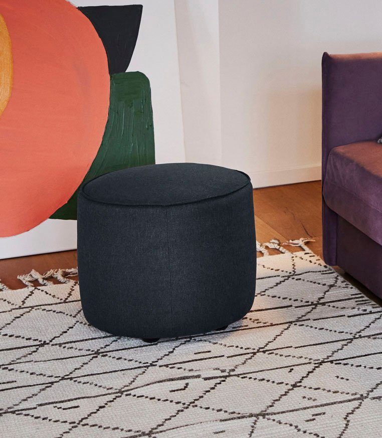 TOM TAILOR HOME Pouf DROP CHIC, mit Kedernaht, ø 50 cm