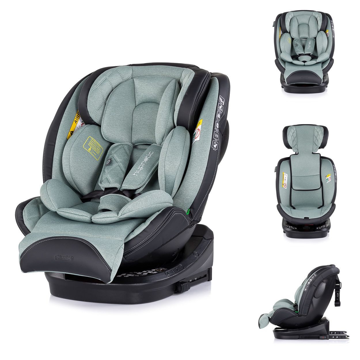 Chipolino Autokindersitz Hypnotic Isofix 40-150cm, ab: 0, bis: 12, i-Size, Top Tether, Kopfstütze, Polyester, Sicherheitsgurt, Reboarder