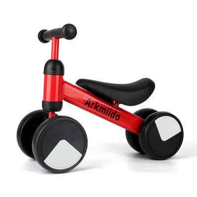Arkmiido Laufrad, Kinder Laufrad ab 1 Jahr, Spielzeug Lauflernrad mit 4 Räder für 10 - 36 Monate Baby, Erst Rutschrad Fahrrad für Jungen/Mädchen als Geschenke