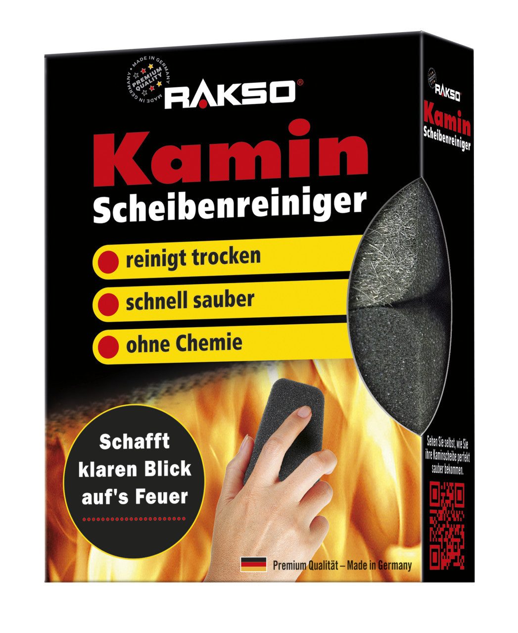 Rakso Schwämme Rakso Kaminscheiben Reiniger Schwämme - 2 Stück Scheibenreiniger