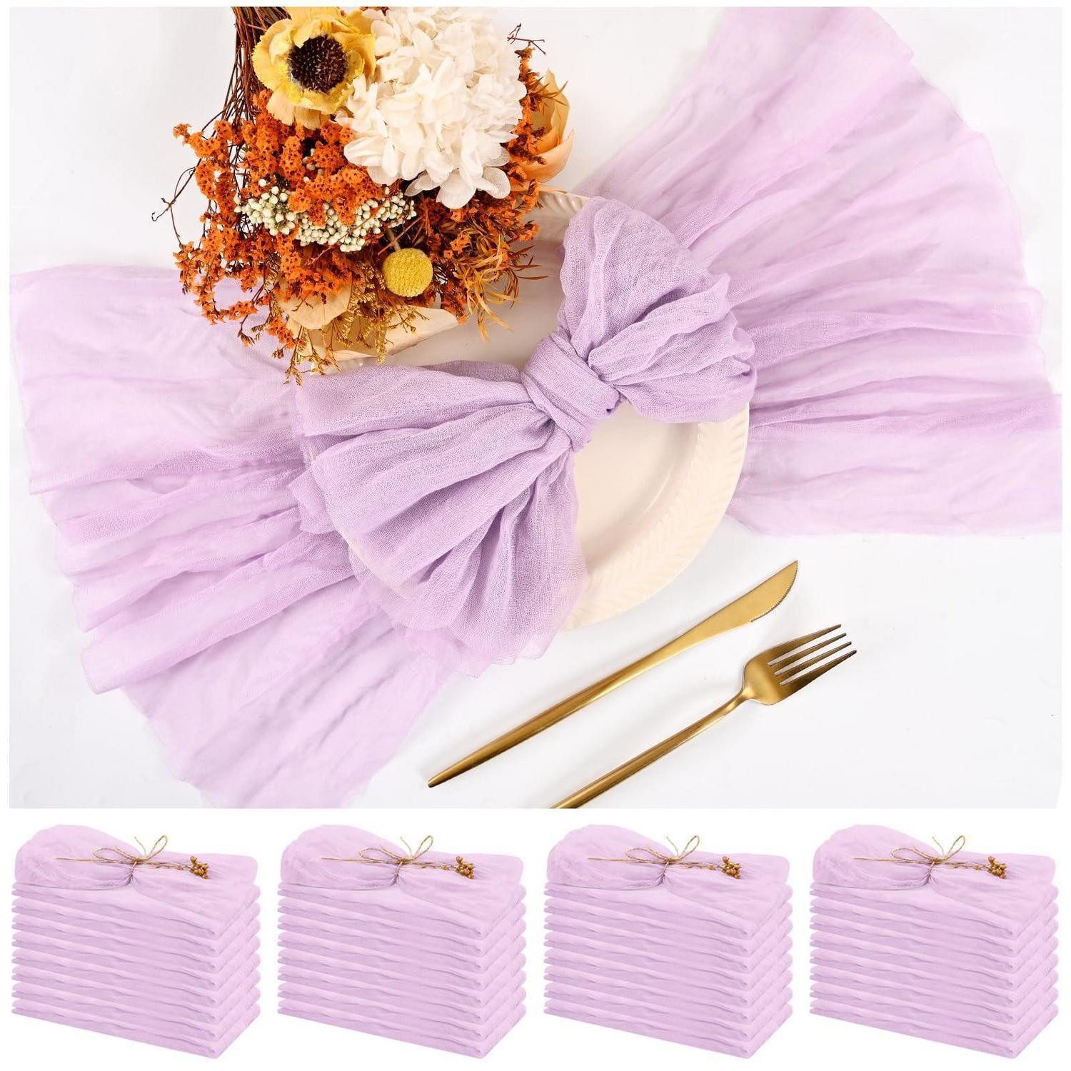 LuxusKollektion Stoffserviette Lila Stoffservietten 50x50 cm 30er Set, (30 St)