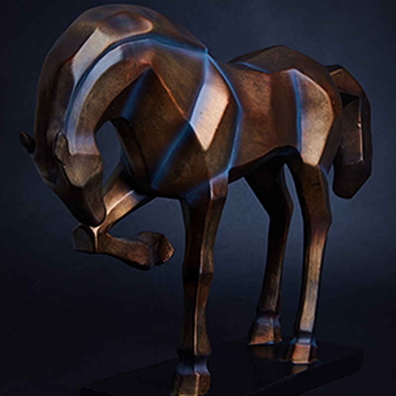 Hansmeier Skulptur »Deko Statue Pferd - edle Wohnungs-Deko - Design-Dekoration Pferd«, Schutzsockel gegen Kratzer