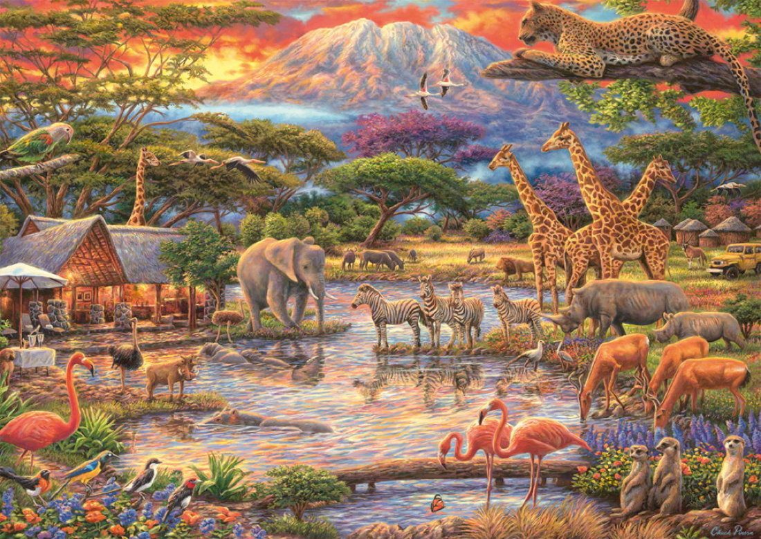 Schmidt Spiele Puzzle 500 Teile Puzzle Paradies am Kilimandscharo 59708, 50 günstig online kaufen