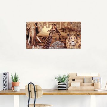 Artland Wandbild Afrika, Wildtiere (1 St), als Alubild, Outdoorbild, Leinwandbild, Poster, Wandaufkleber