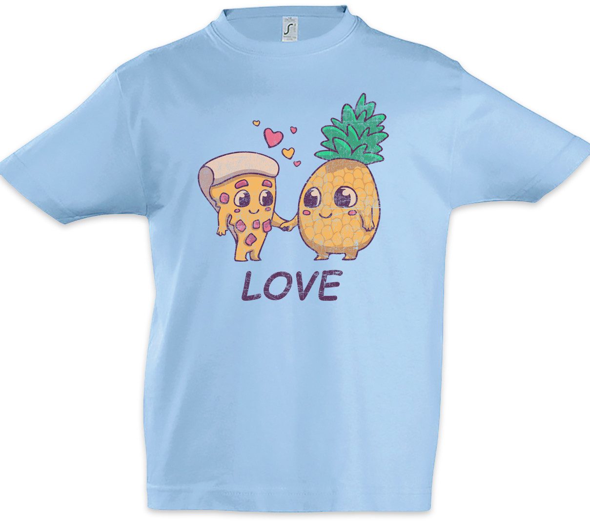 Print-Shirt Pizza Pineapple Love Kinder T-Shirt Maker Bäcker Hawaii Pizzeria