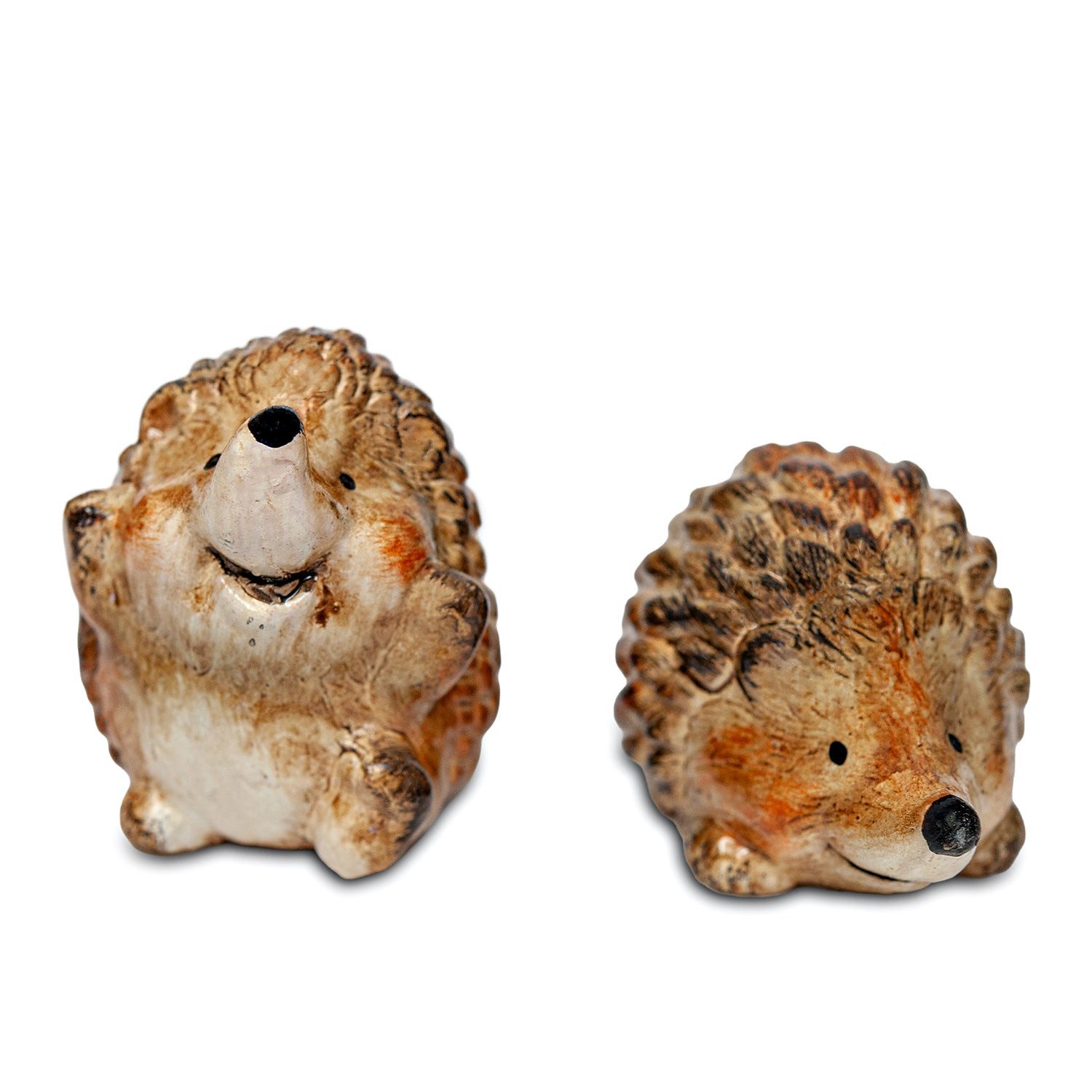 Logbuch-Verlag Dekofigur Igelfiguren Herbstdeko 2er Set in Brauntönen für Tisch & Kommode