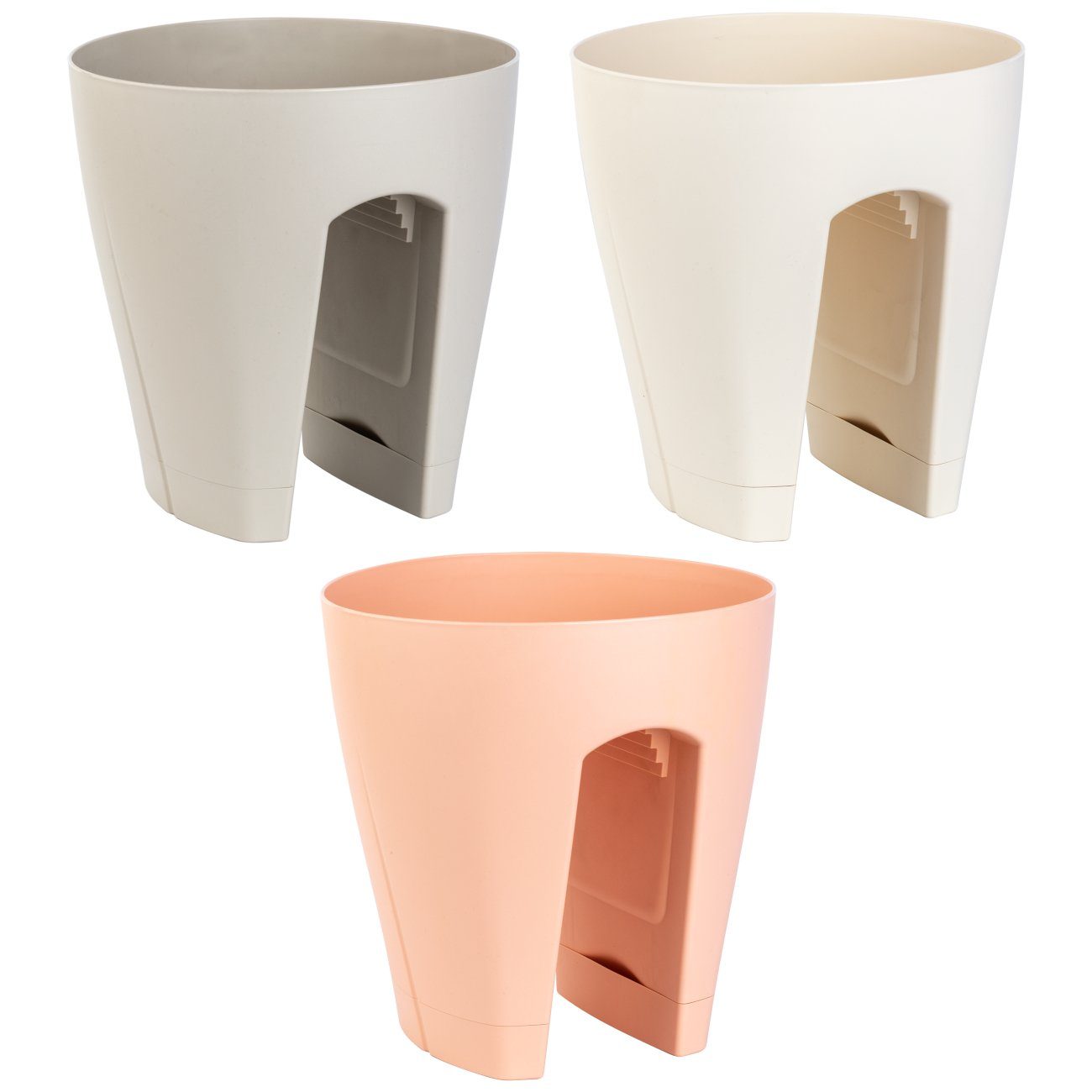 Engelland Blumentopf Geländertopf mit Wasserauffangschalen (Vorteils-Set, günstig online kaufen