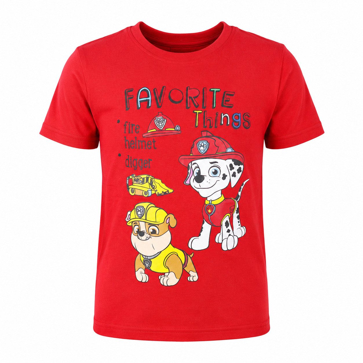 PAW PATROL Print-Shirt Paw Patrol Marshall Rubble Kinder kurzarm T-Shirt
