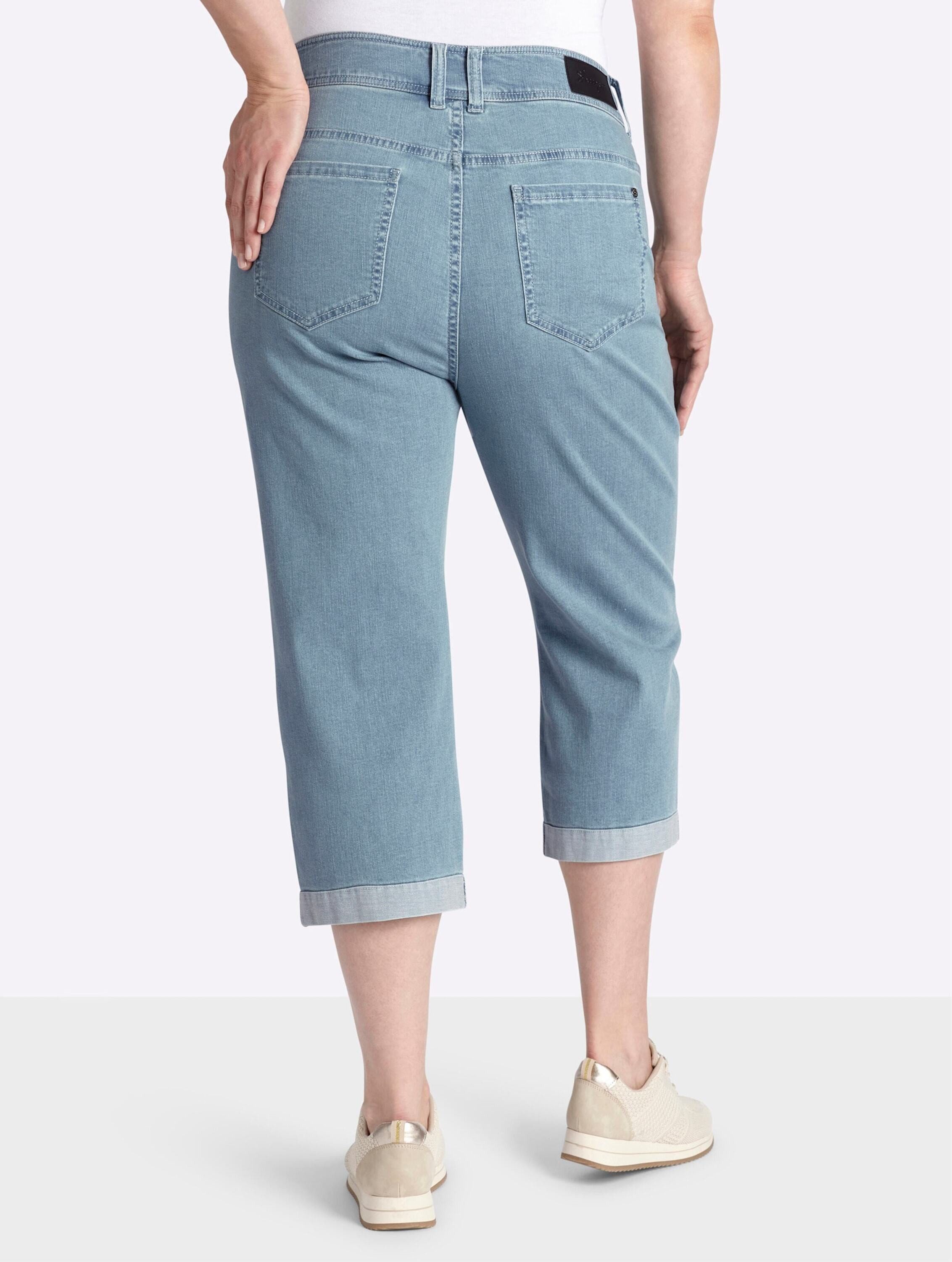 Sheego Jeansshorts 3/4-Jeans erhöht