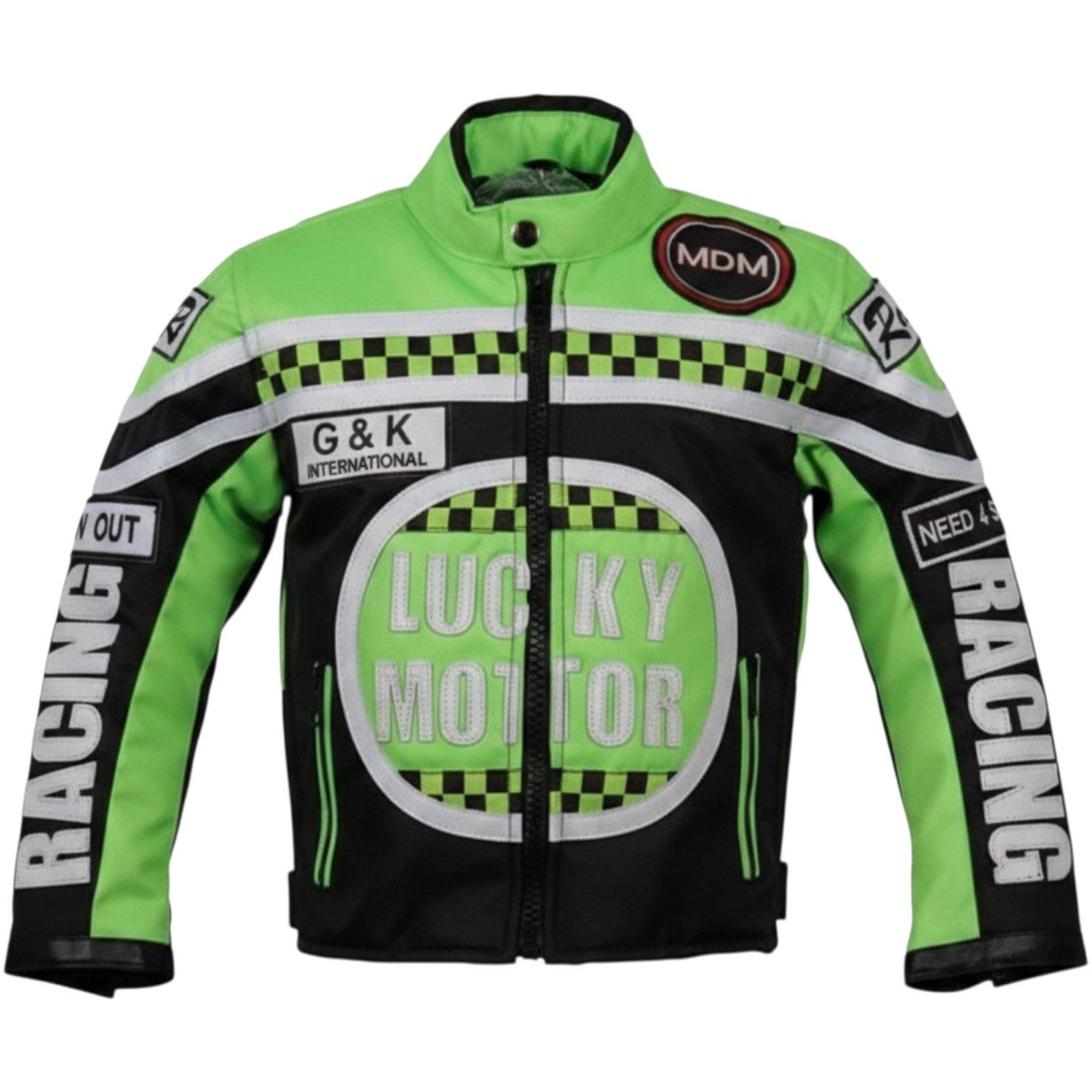 MDM Motorradjacke Kinder Motorradjacke Racing Stil mit Protektoren (Kinder Motorradjacke im Racing Stil mit Protektoren) Kinder Motorradjacke im Racing Stil, 50 – Bild 2 von 4