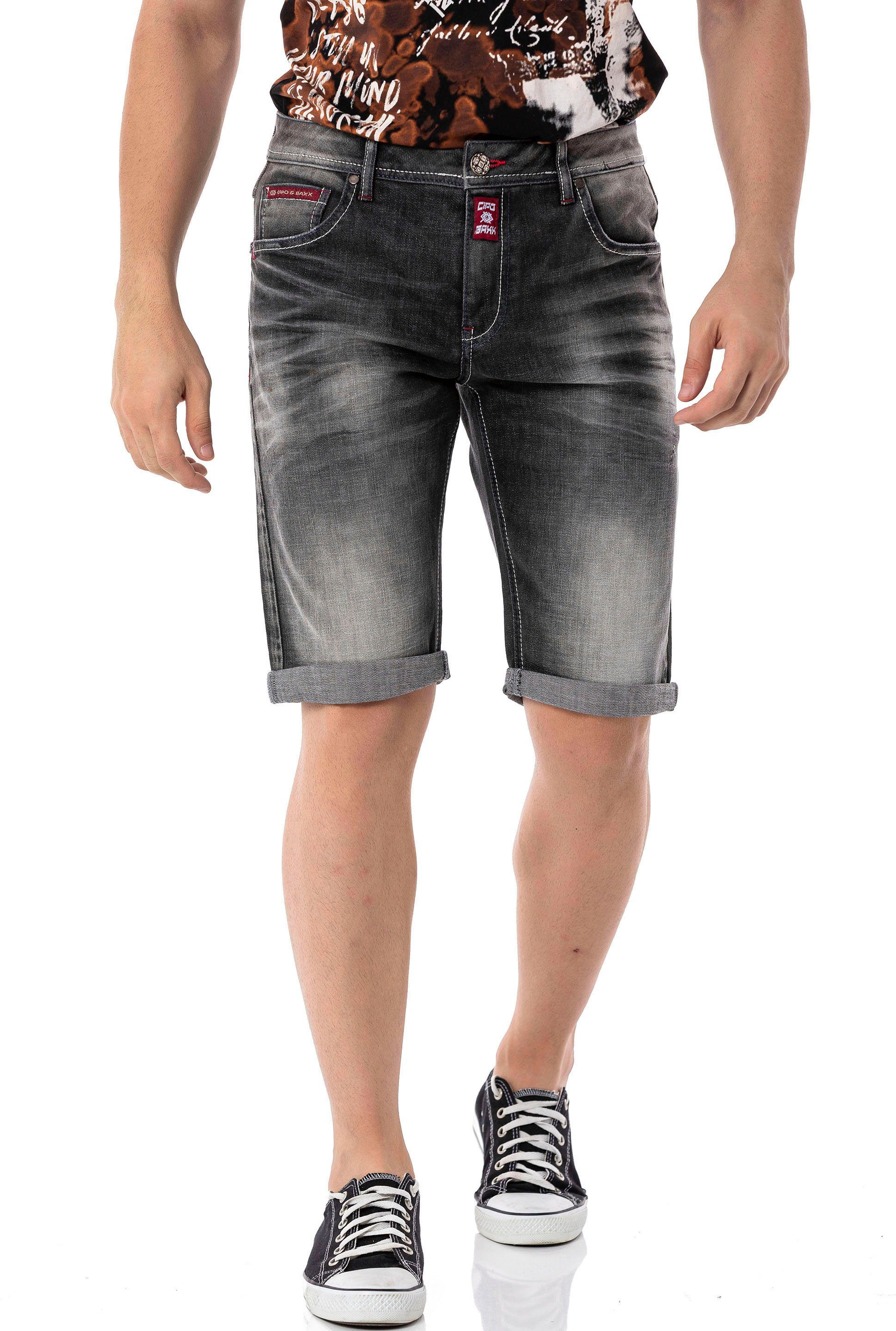 Cipo black & used Jeansshorts Baxx