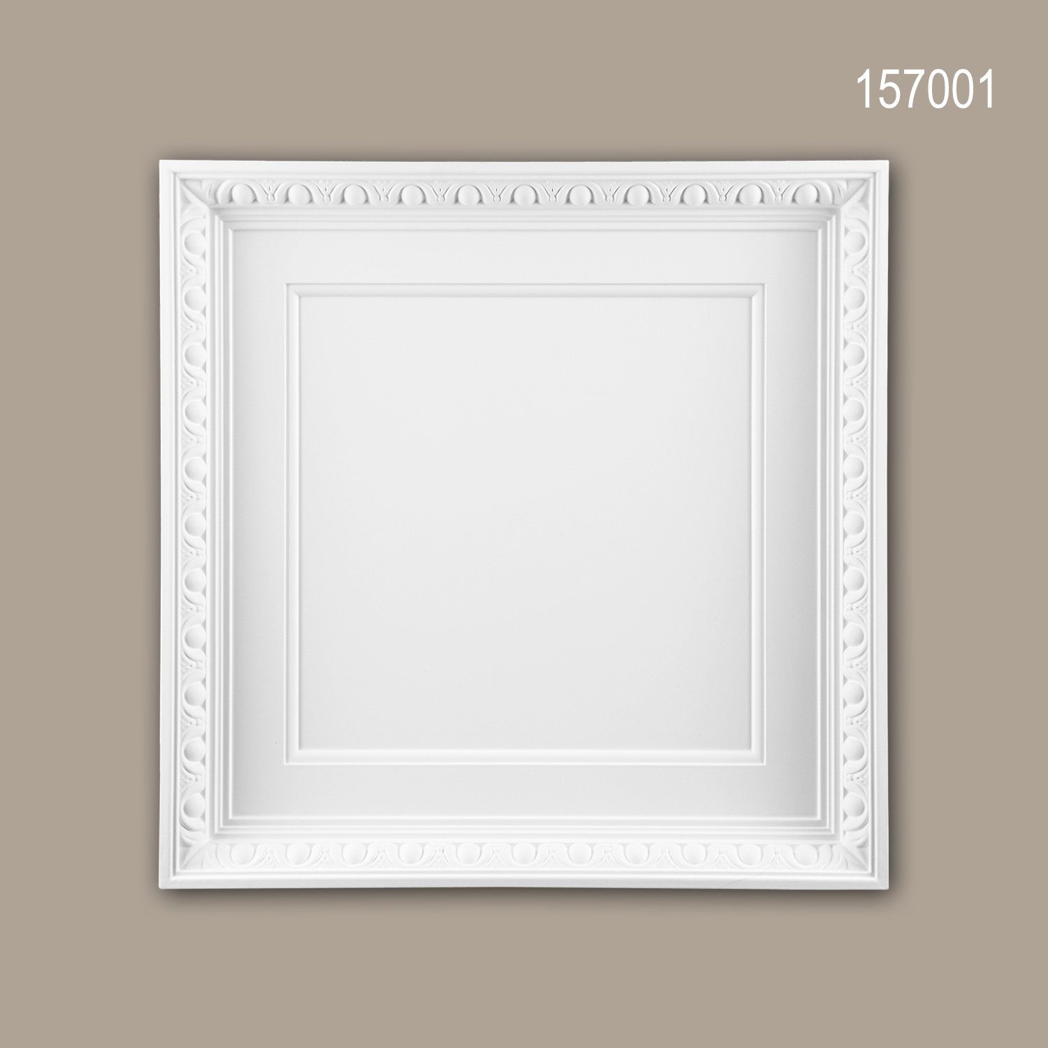 Profhome Deckenplatten 157001, BxL: 60x60 cm, 0.36 qm, (Dekorpaneel, 1-tlg., Deckenplatte Stuck-Zierelement Wandpaneel Deckendekoration) weiß vorgrundiert