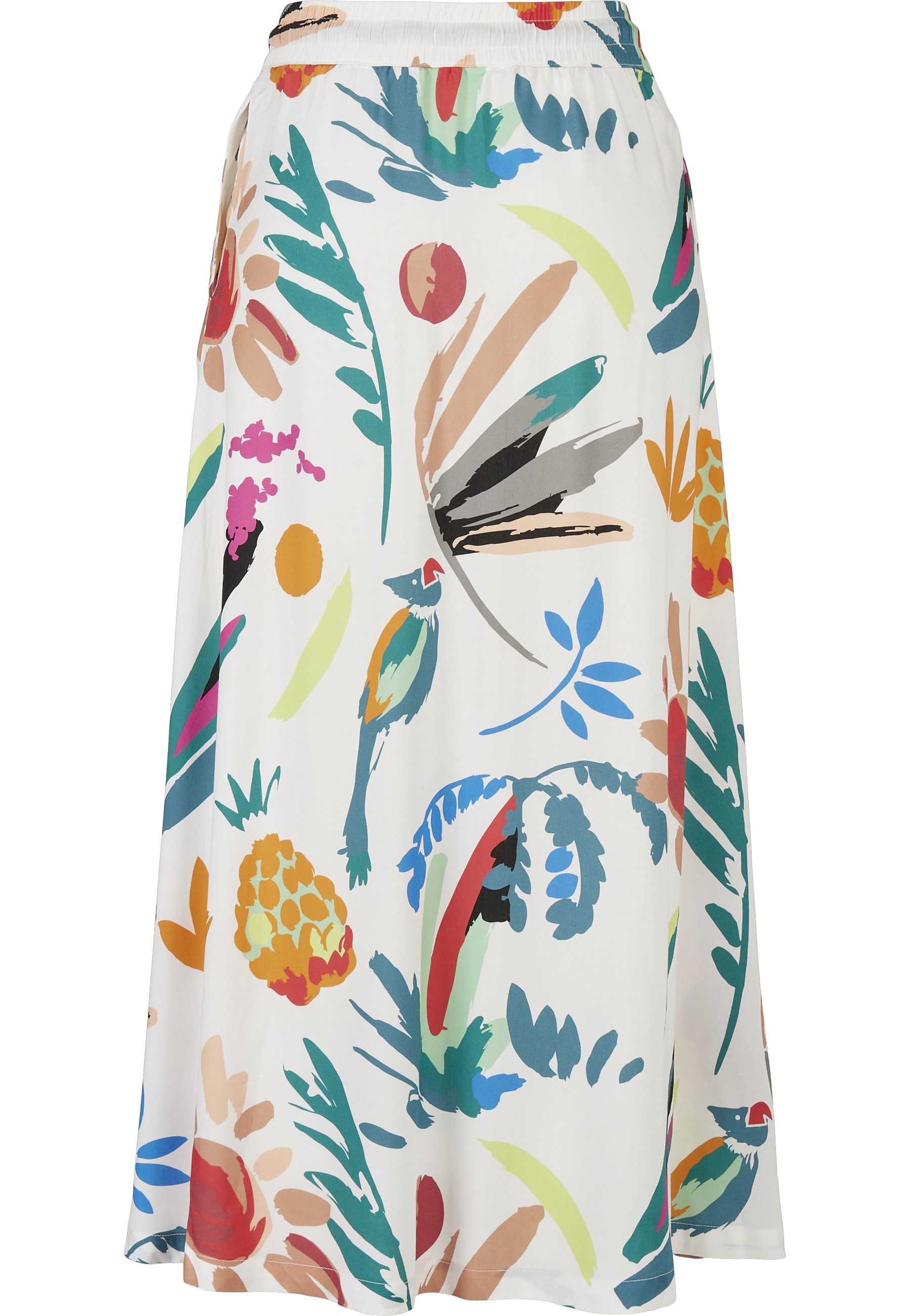 URBAN CLASSICS Jerseyrock Urban Classics Damen Ladies Viscose Midi Skirt (1-tlg)