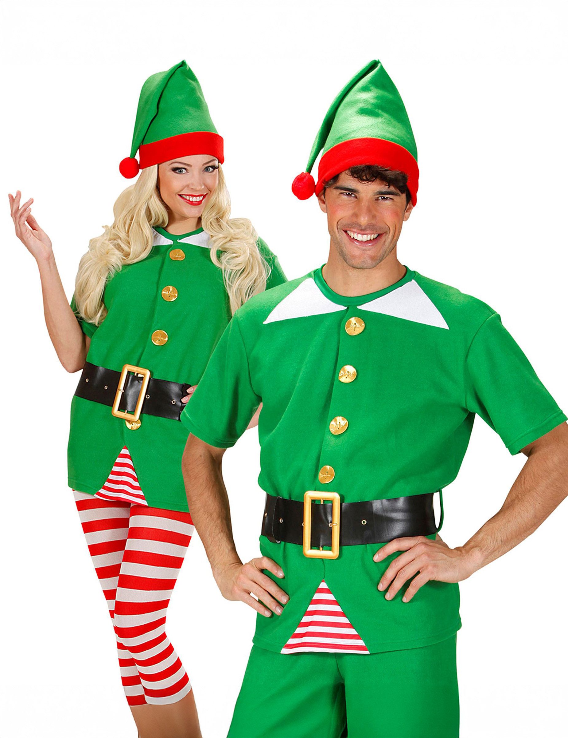 Kostüm Weihnachtswichtel-Erwachsenenkostüm Kobold grün