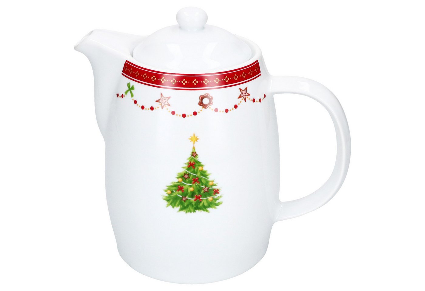 MamboCat Kanne Kanne Weihnachtstraum 850ml mit Deckel Porzellan Tee & Kaffee