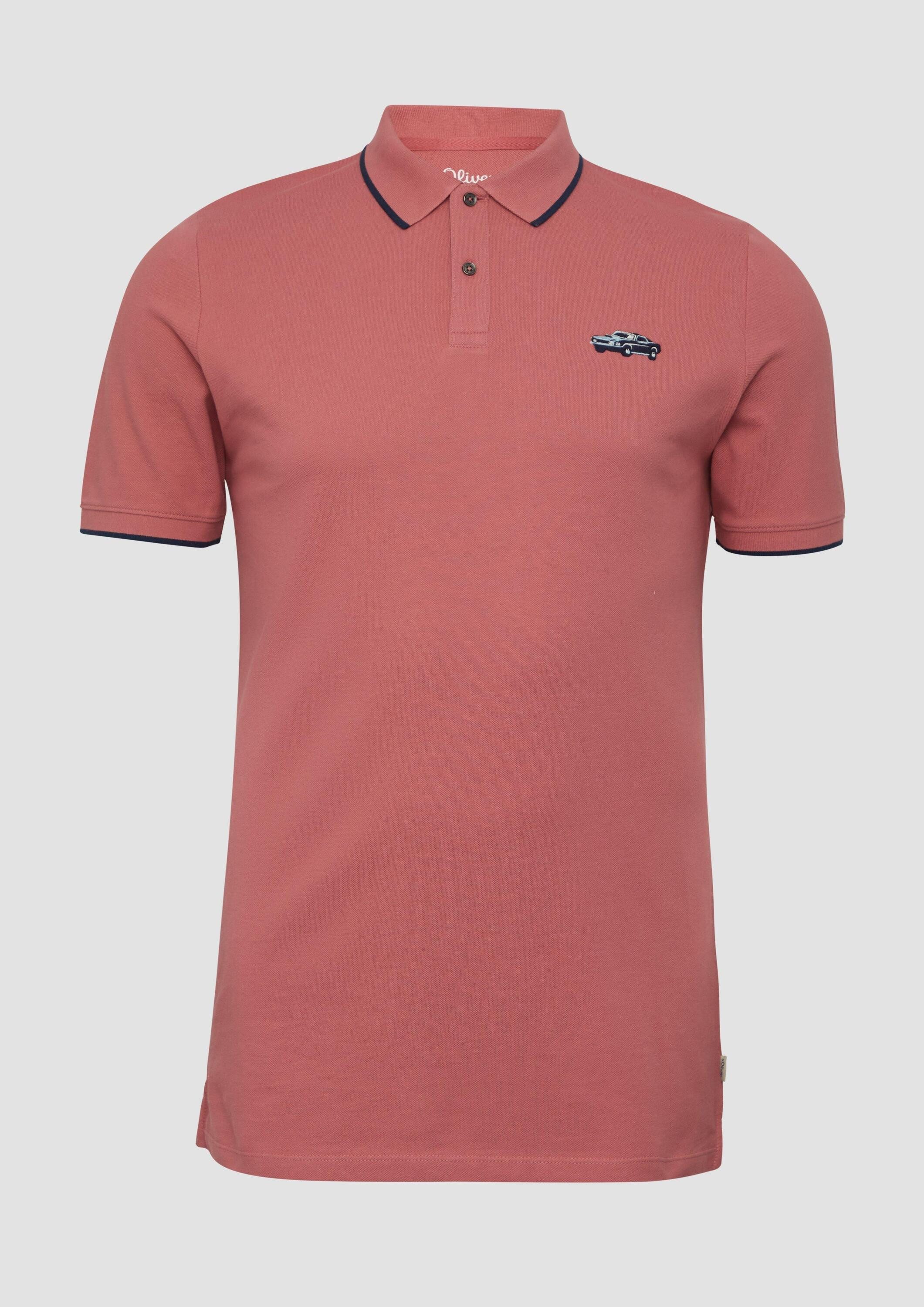 s.Oliver Kurzarmshirt Polo-Shirt Poloshirt aus Piqué mit Stickerei und Ford®-Artwork