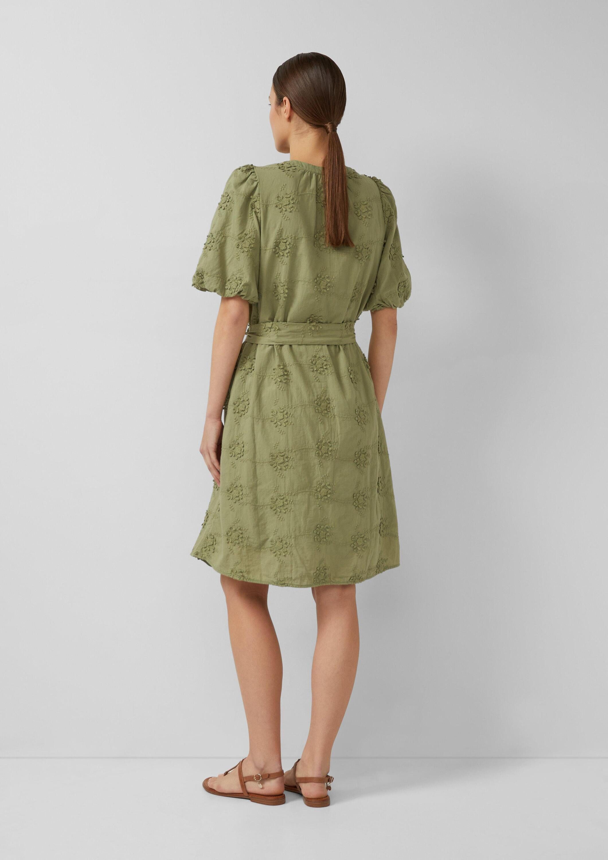 s.Oliver Minikleid Kleid Kleid mit 3D-Stickerei und Ballonärmeln