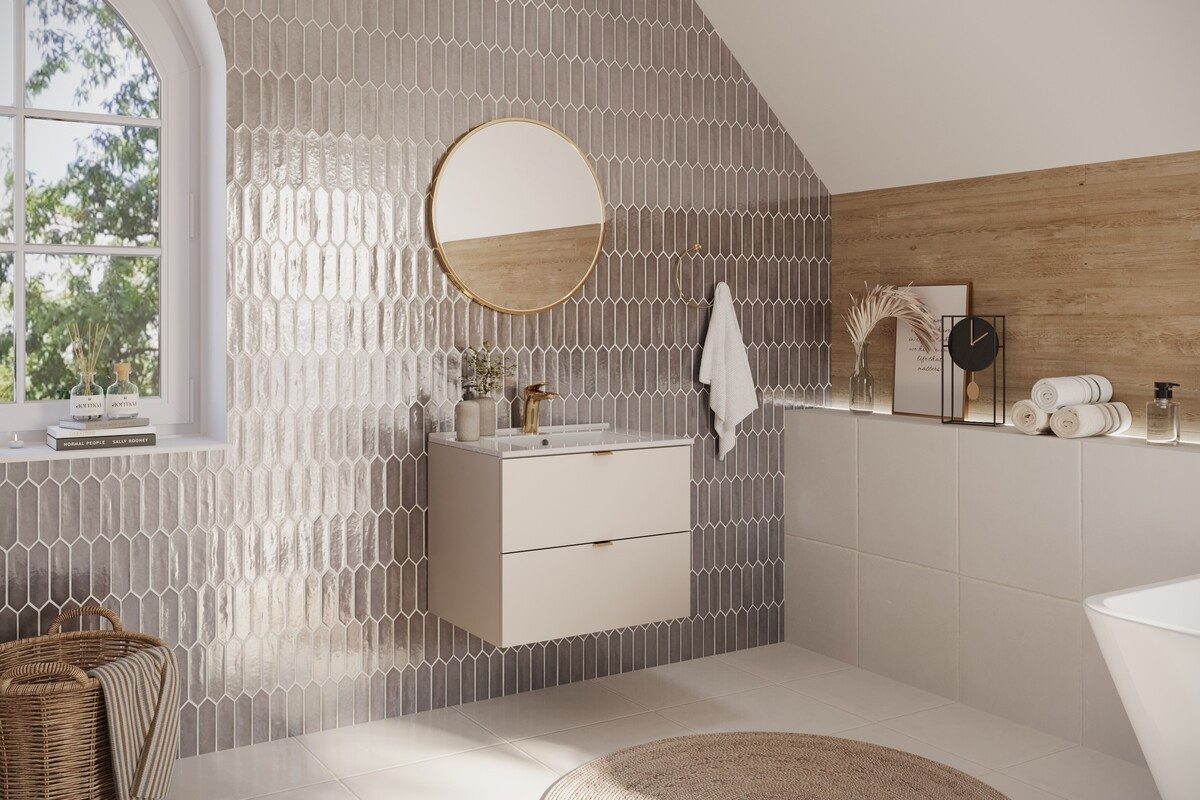 99rooms Waschbeckenunterschrank Dalina (Waschtisch, Waschbeckenunterschrank) mit Schubladen, Kunststoffgriffe, mit und ohne Waschbecken