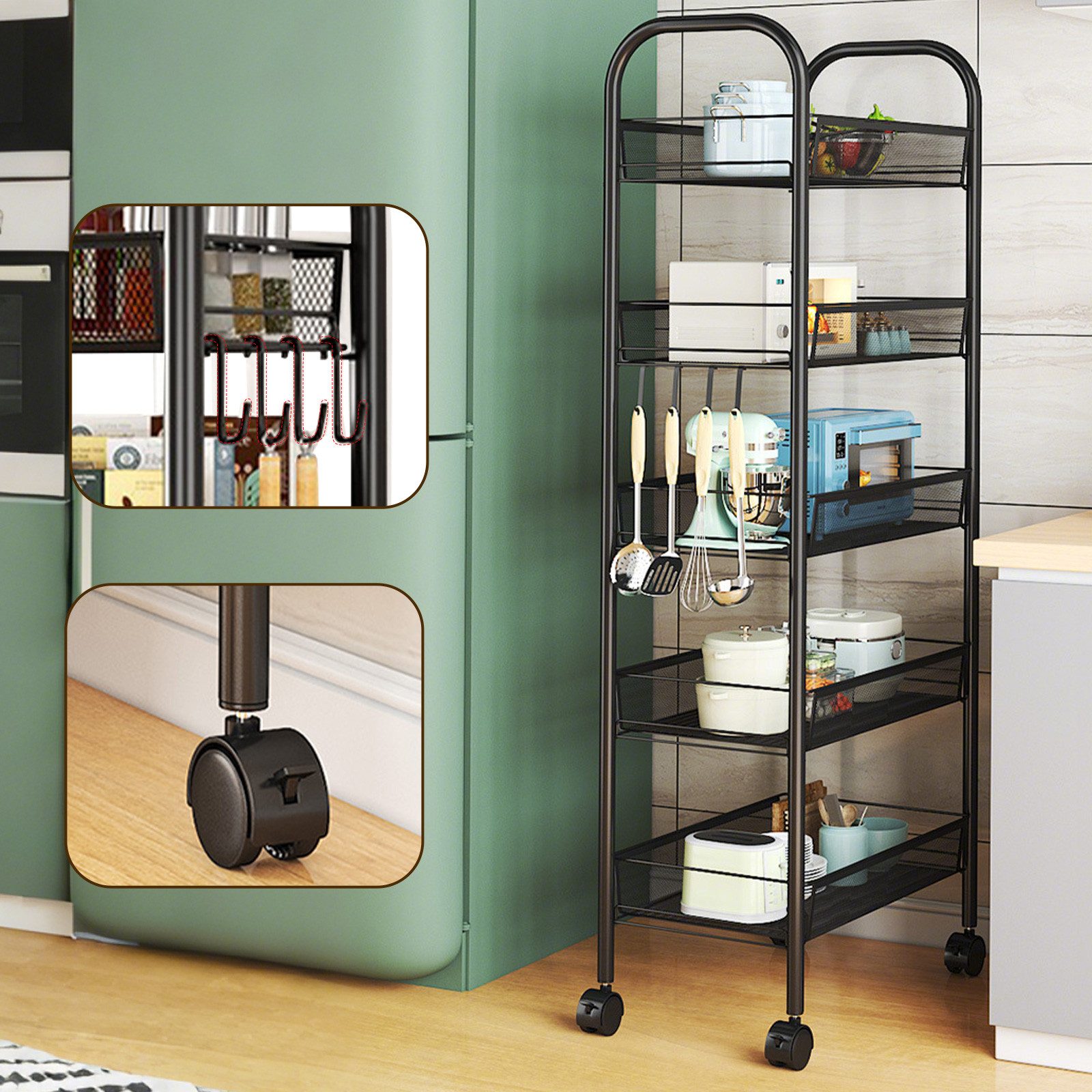 GarveeMore Standregal 1 Metall Küche Rack Haushalt Bodenstehende Multi-Laye günstig online kaufen