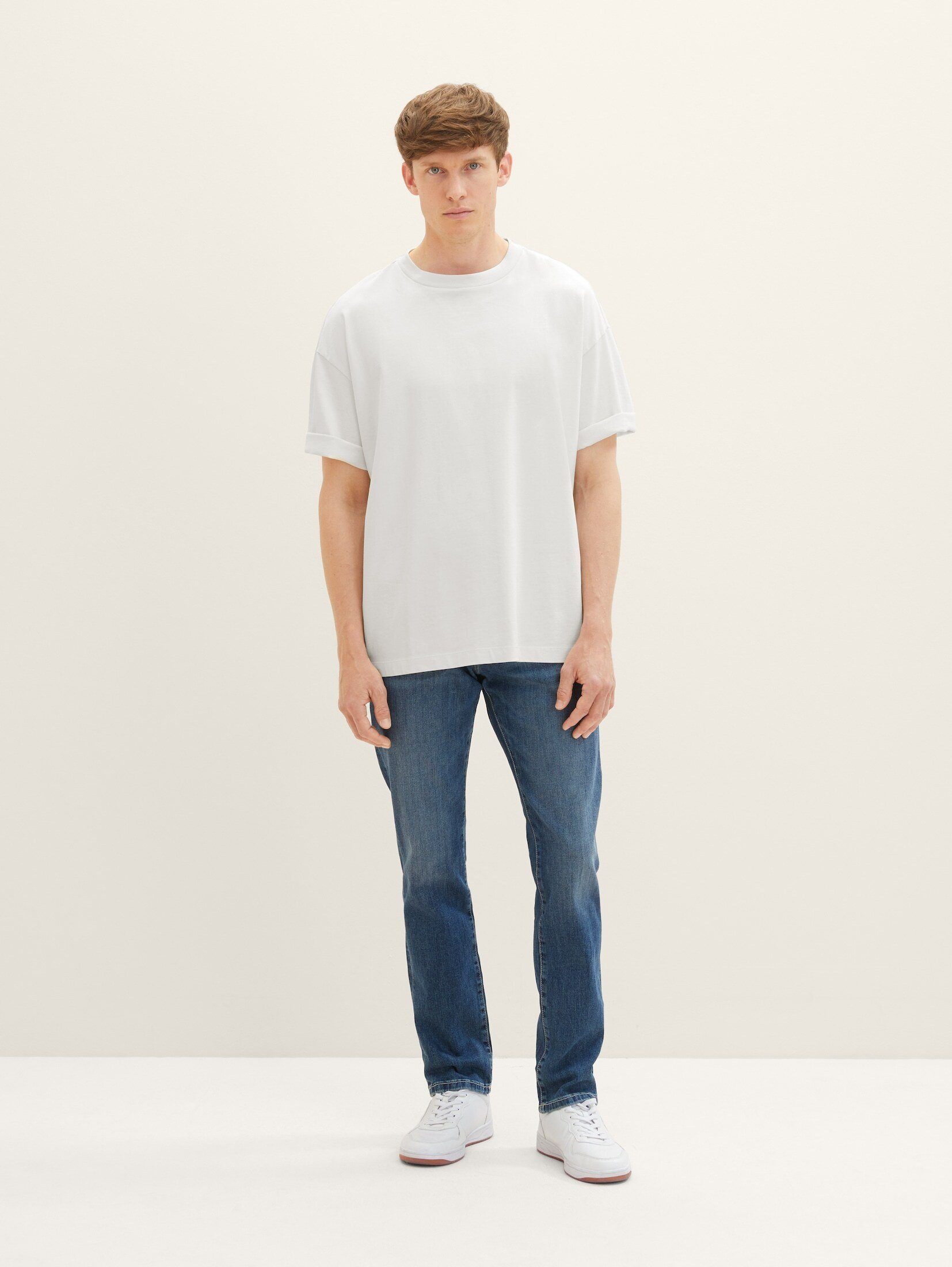 TOM TAILOR Straight-Jeans Josh Jeans mid stone wash denim | Straight-Fit Jeans