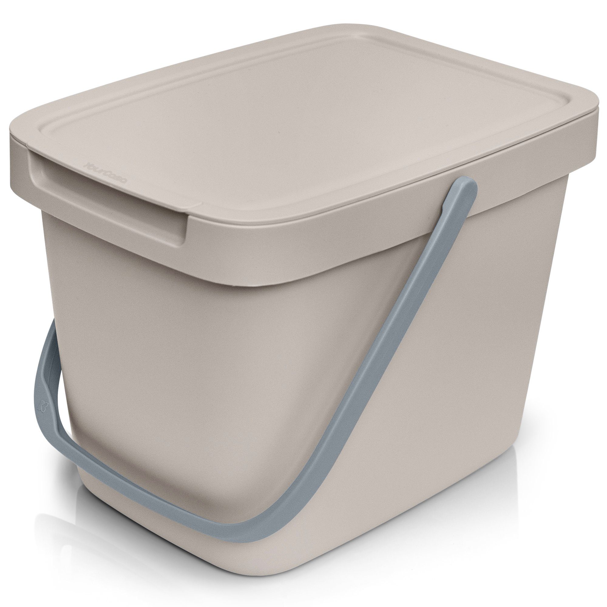 YourCasa Biomülleimer YourCasa® Biomülleimer Küche 6L Komposteimer für alltäglichen Biomüll, Mit Wandhalterung