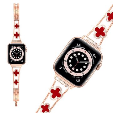Diida Smartwatch-Armband Uhrenarmband, Watch Band, Band für Apple Watch, Roségold, für iWatch, Uhrenarmband Serie 1,2,3,4,5,6,7,8, Armband