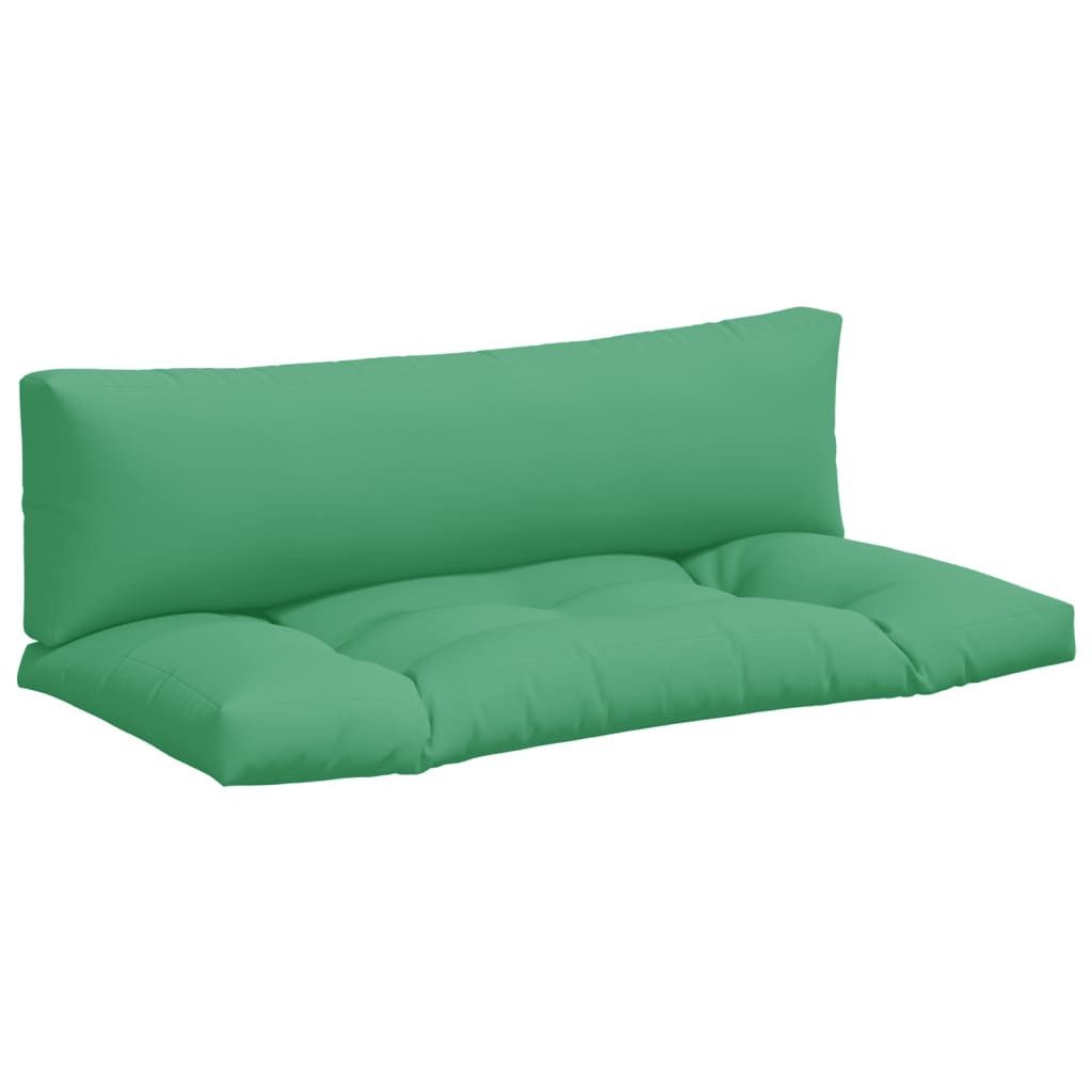 vidaXL Sitzauflage Palettenkissen 2-tlg. Grün Stoff, günstig online kaufen