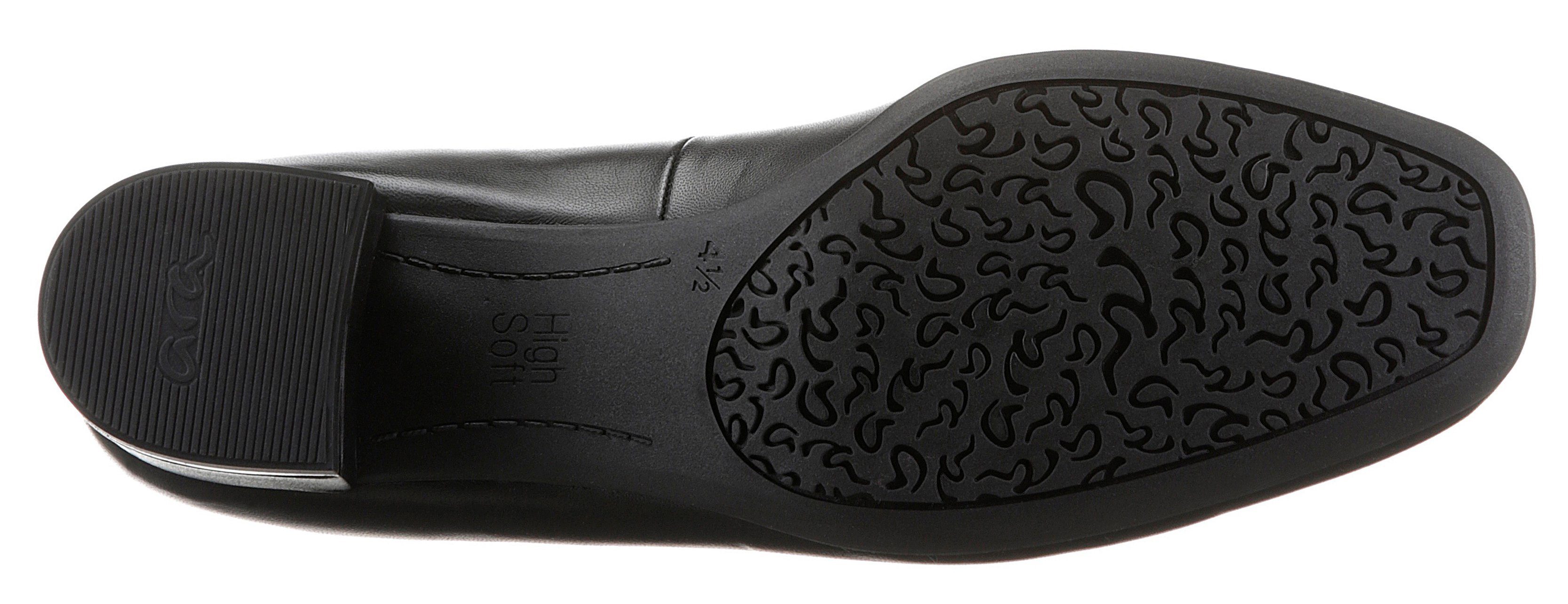 Ara GRAZ Pumps mit glänzendem Detail schwarz am Absatz