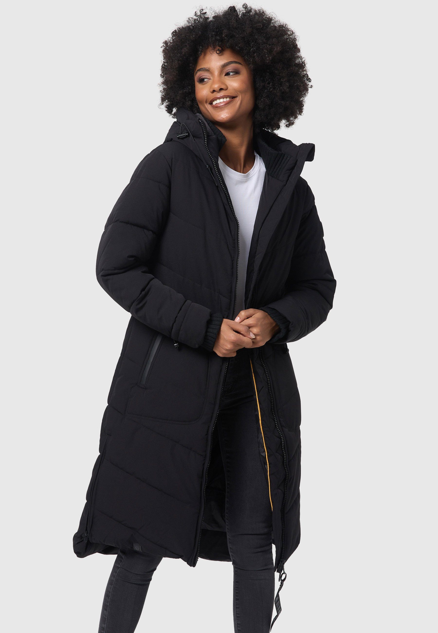 Marikoo Winterjacke Benikoo langer Winter Mantel gesteppt