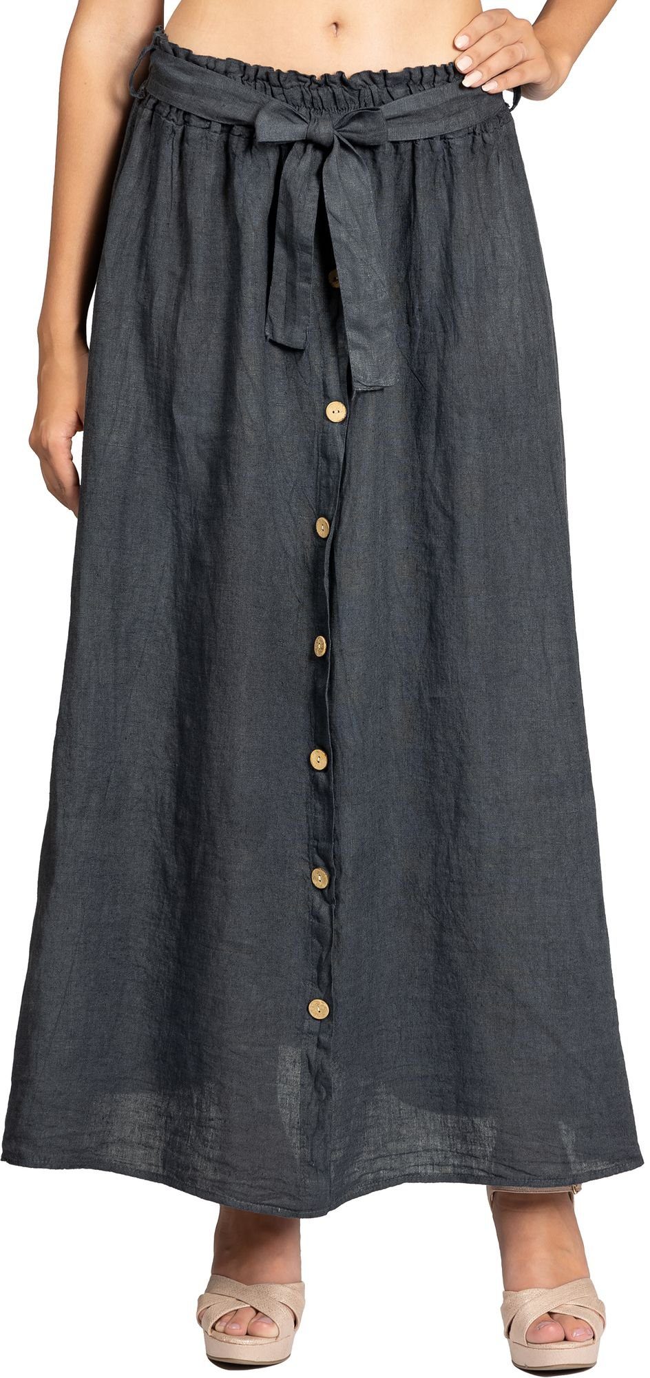 Caspar Faltenrock RO032 langer Maxi Sommer günstig online kaufen