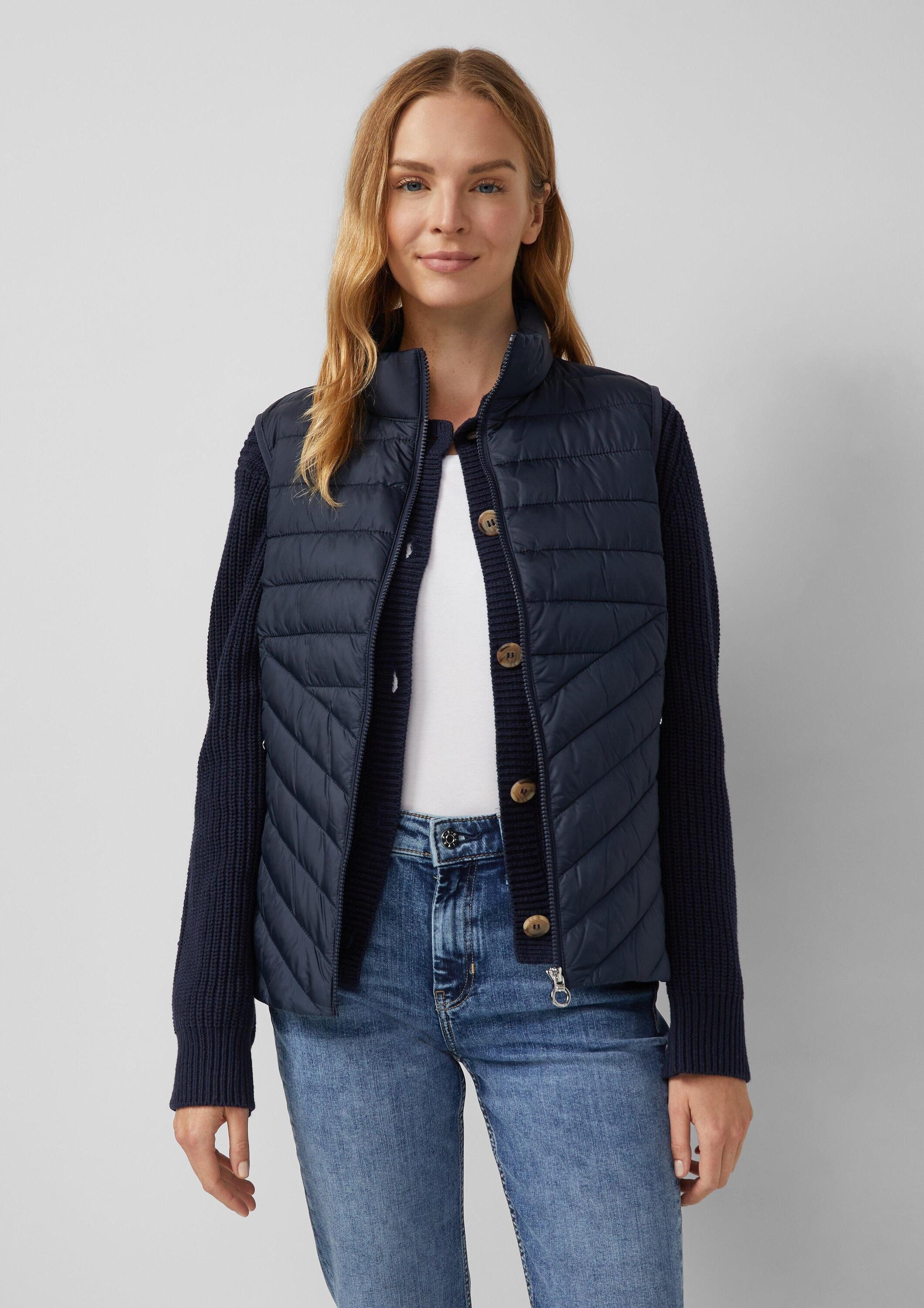 s.Oliver Outdoorjacke Outdoor-Weste Leichte Steppweste mit Packfunktion