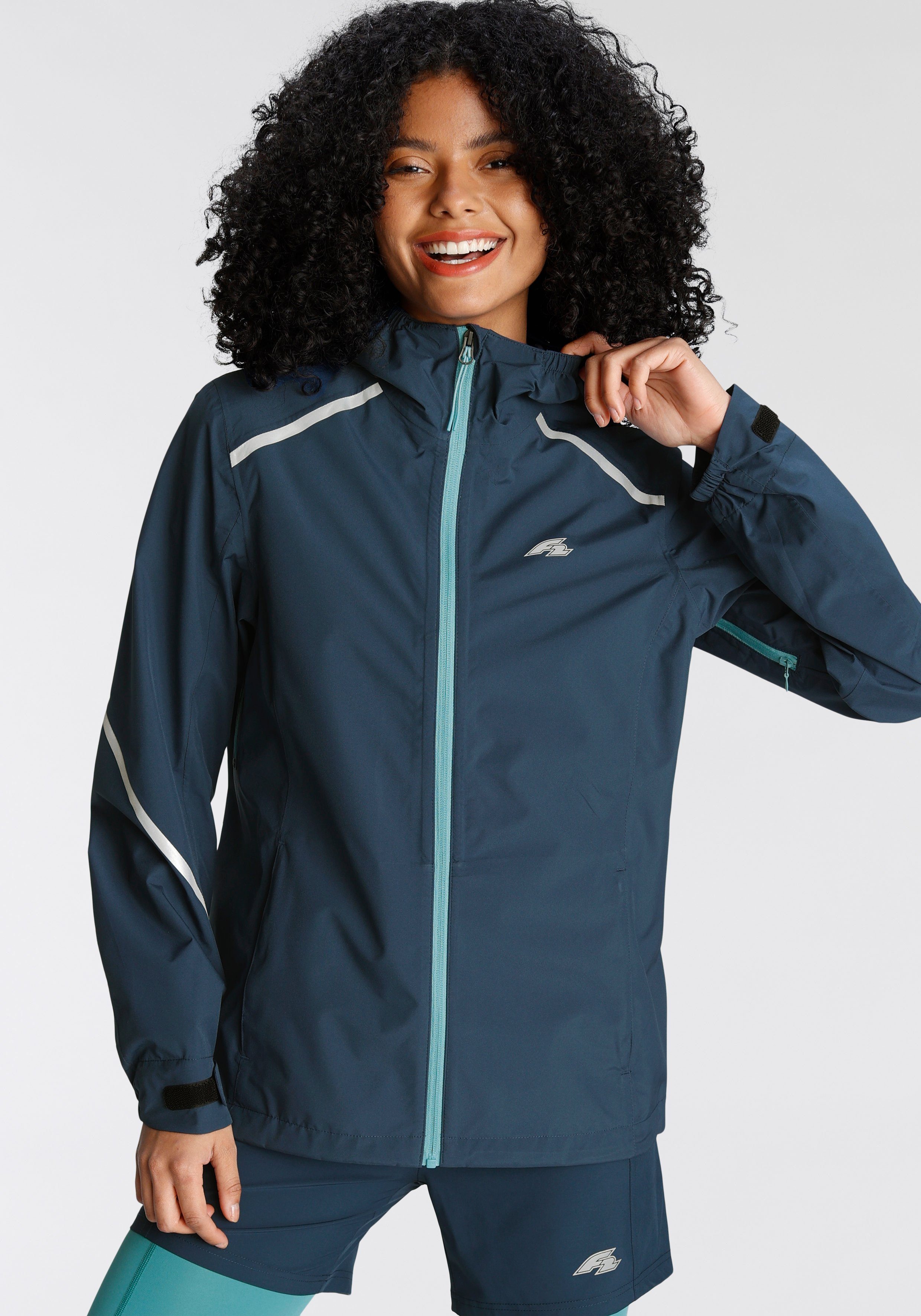 Aufstiegschancen F2 Fahrradjacke DART NAVY BLUE/TURQUOISE