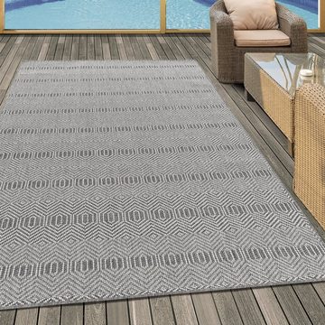 Outdoorteppich Teppich für den Flur oder Küche Boho-Design, Stilvoll Günstig, Läufer, Höhe: 7 mm