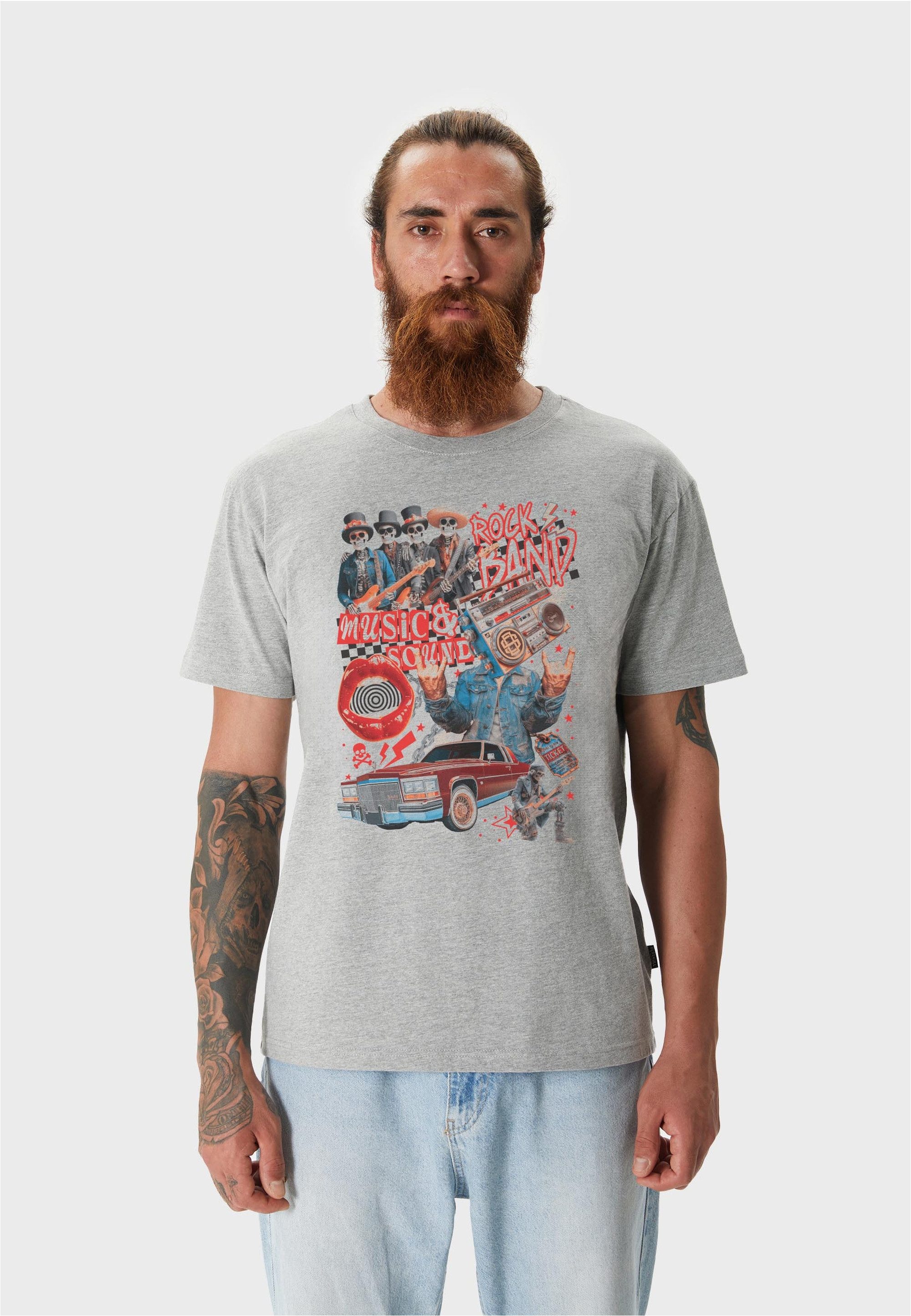 Oldskull T-Shirt Xtreme Retro Rock Skull Graphic mit angesagtem Expression-Print